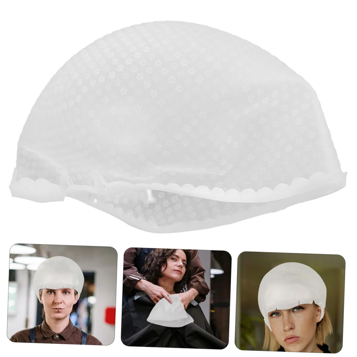 COLLBATH Gorro De Silicona Para Mechas Profesional Reutilizable Con Agujeros Preperforados Para TeñIr Y Tratamientos De Cabello En SalóN