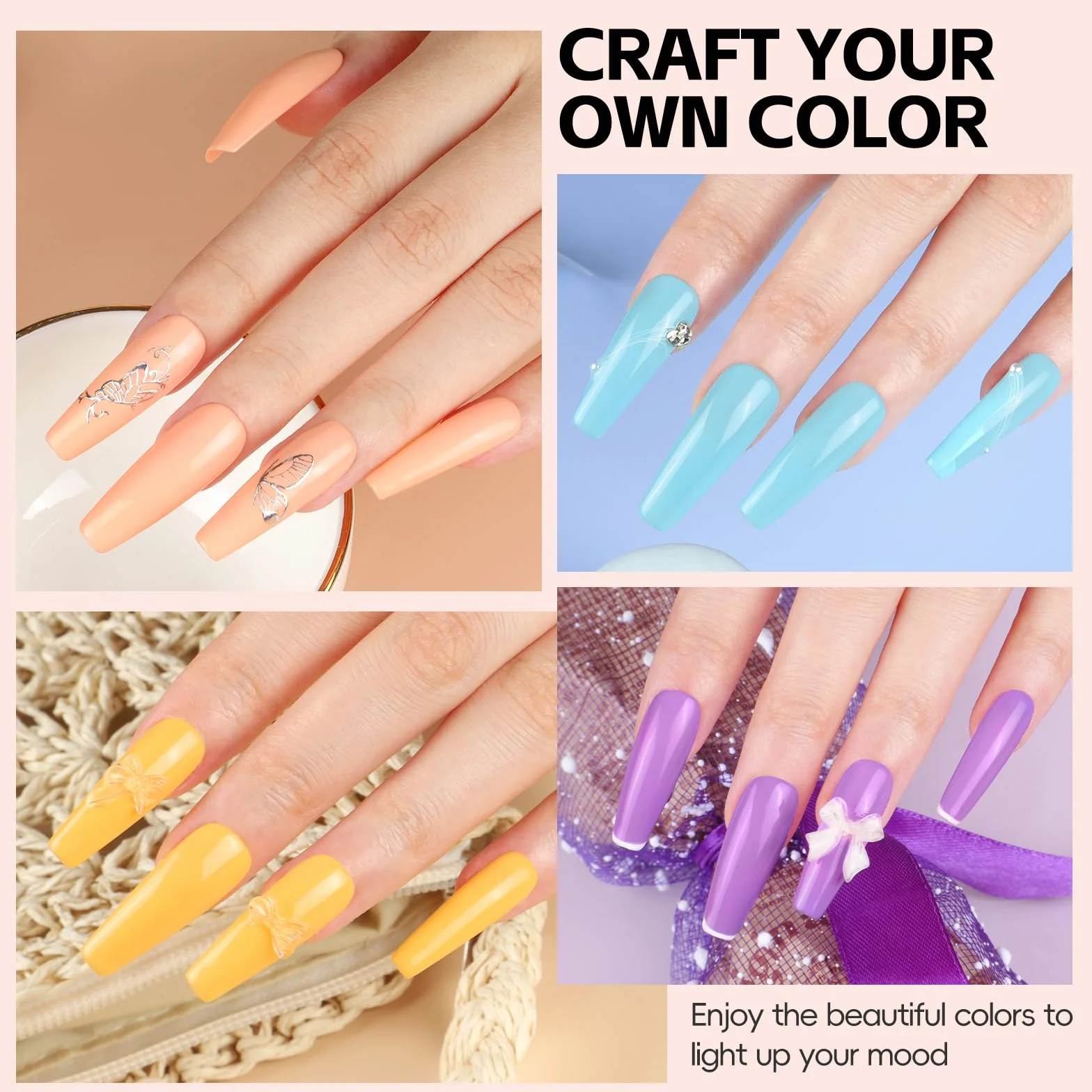 COSCELIA Kit Uñas Semipermanentes 20 Colores Uñas Gel Kit con Lámpara de Uñas, 3 Colores Poly Extensión Gel Uñas, Base Top Mate Coat con 2pcs Glitter Coat Set Kit Manicura Semipermanente