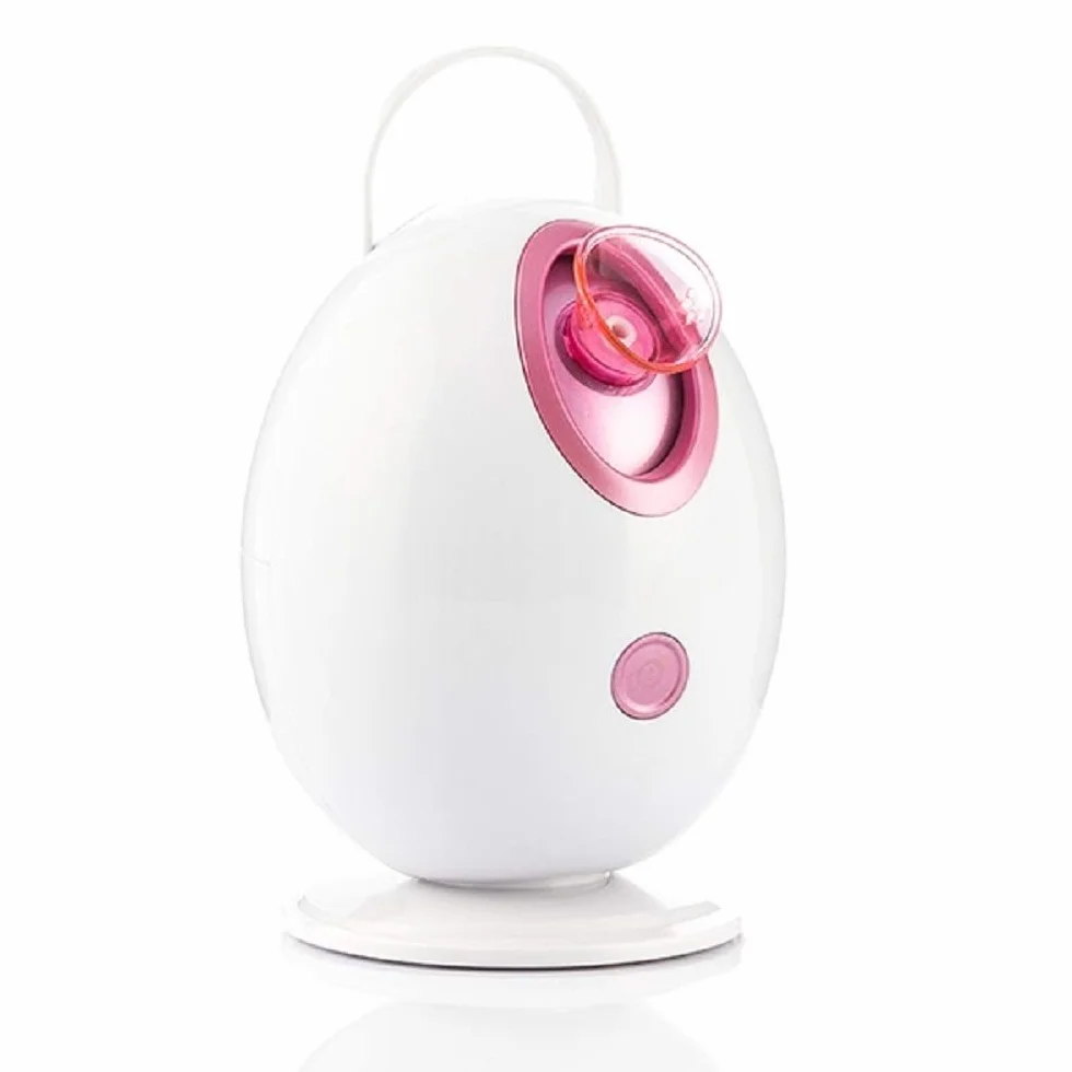 InnovaGoods Moispa Sauna Facial Eléctrica - Nano-vaporizador, Hidratación Profunda, Limpieza Intensiva, 90ml, 40ºC, Apagado Automático, Blanco Rosa, ABS