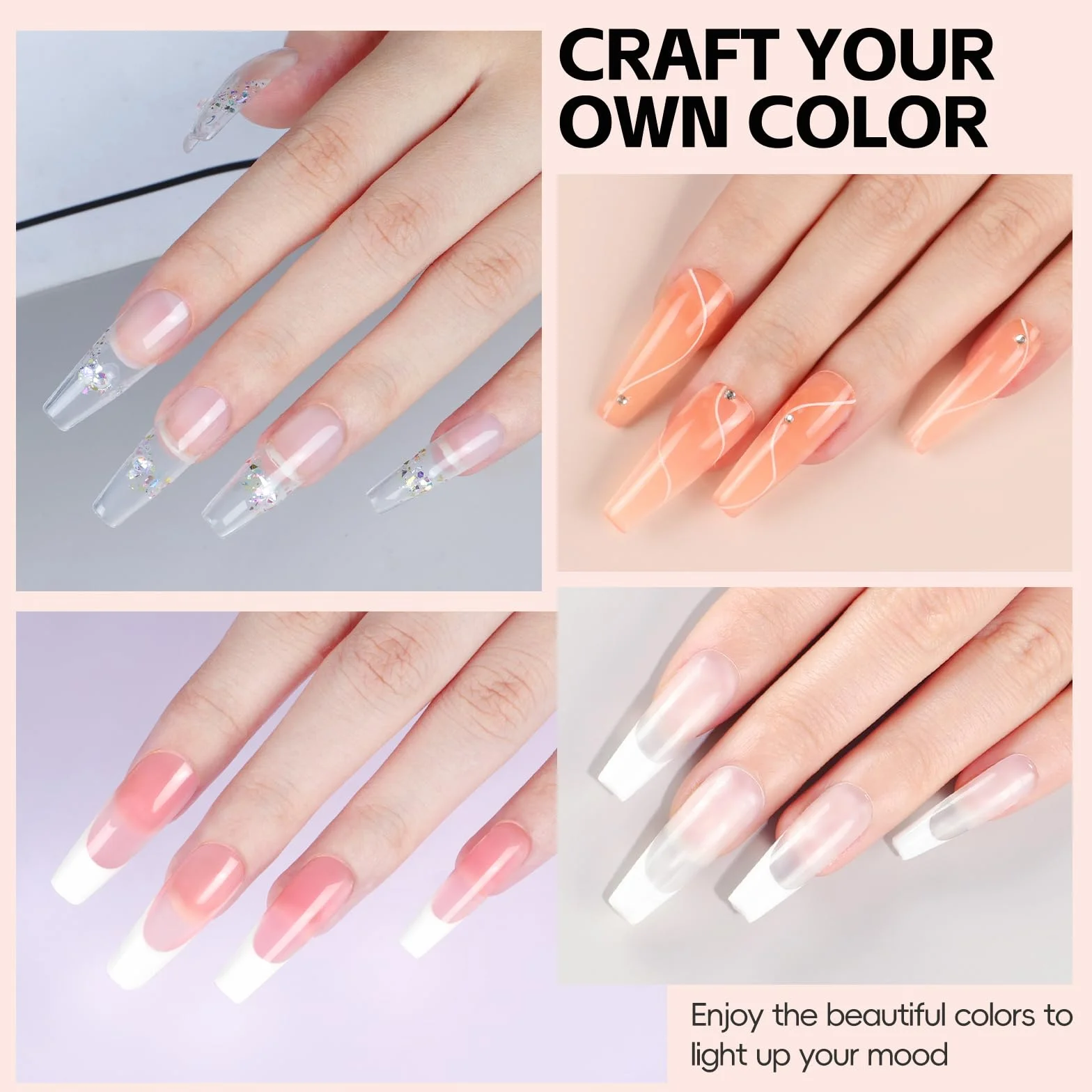 COSCELIA Kit Uñas Semipermanentes 20 Colores Uñas Gel Kit con Lámpara de Uñas, 3 Colores Poly Extensión Gel Uñas, Base Top Mate Coat con 2pcs Glitter Coat Set Kit Manicura Semipermanente