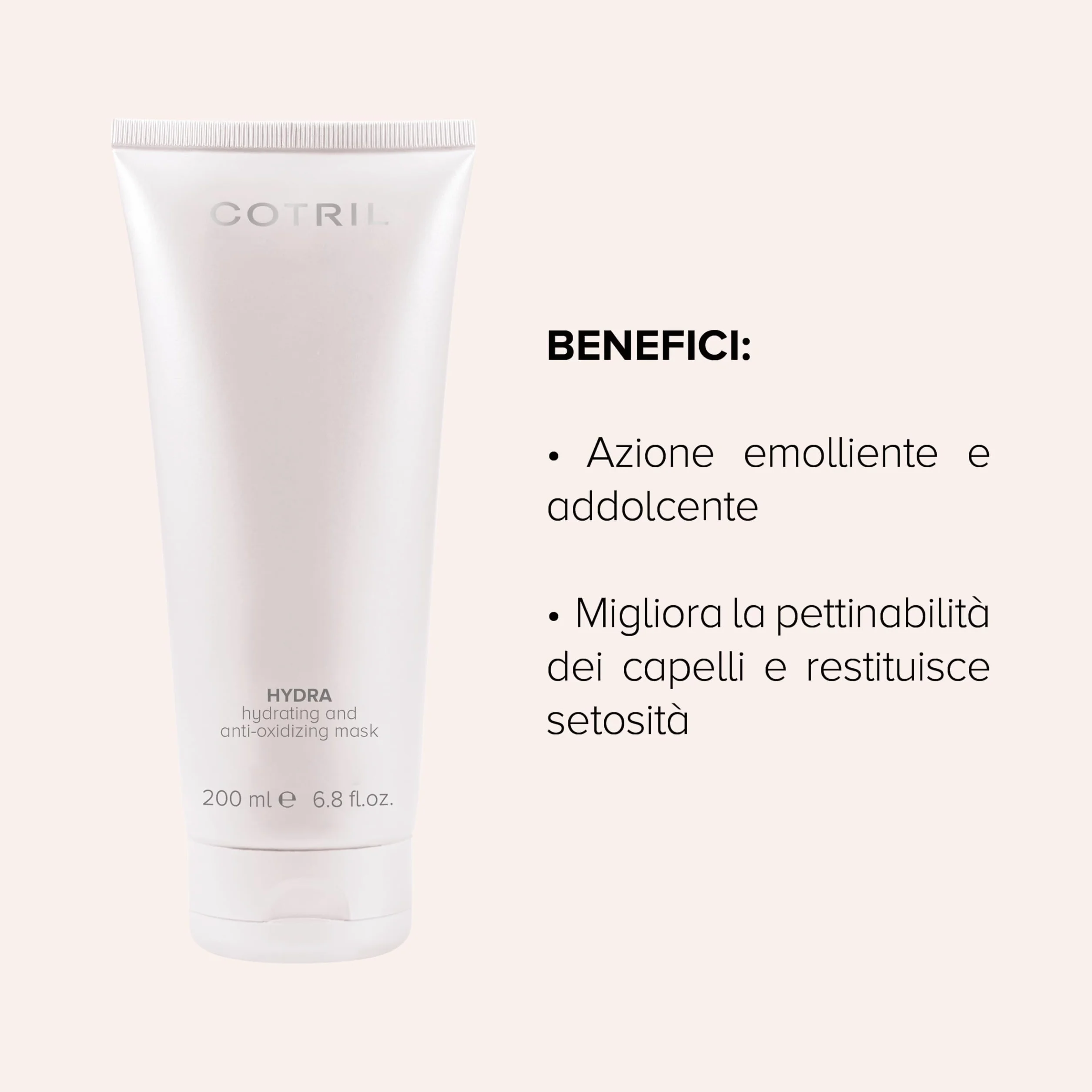 Cotril - Mask Hydra - Mascarilla hidratante y antioxidante para cabellos deshidratados 200 ml