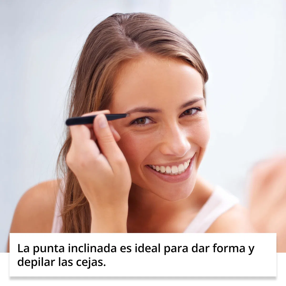 Rubis clásico - Pinzas de Depilar Profesionales - Pinza de Acero Inoxidable - Depilacion de Gran Precision para Cejas y Pelo Facial (oblicua / slant, negro)