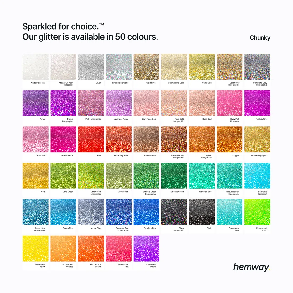 Hemway Eco Friendly Biodegradable Glitter 100g / 3.5oz Cosmético Bio Safe Chispa Vegana para la cara, Sombra de ojos, Craft - 1/40" 0.025" 0.6mm - Plata holográfica