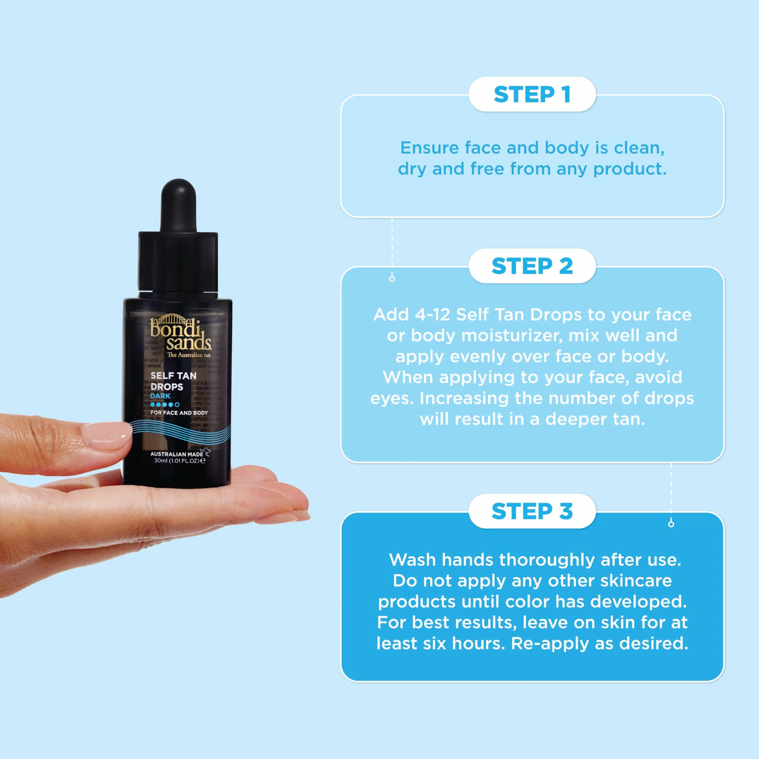 Bondi Sands Gotas Faciales Autobronceadoras - Oscuro 30Ml
