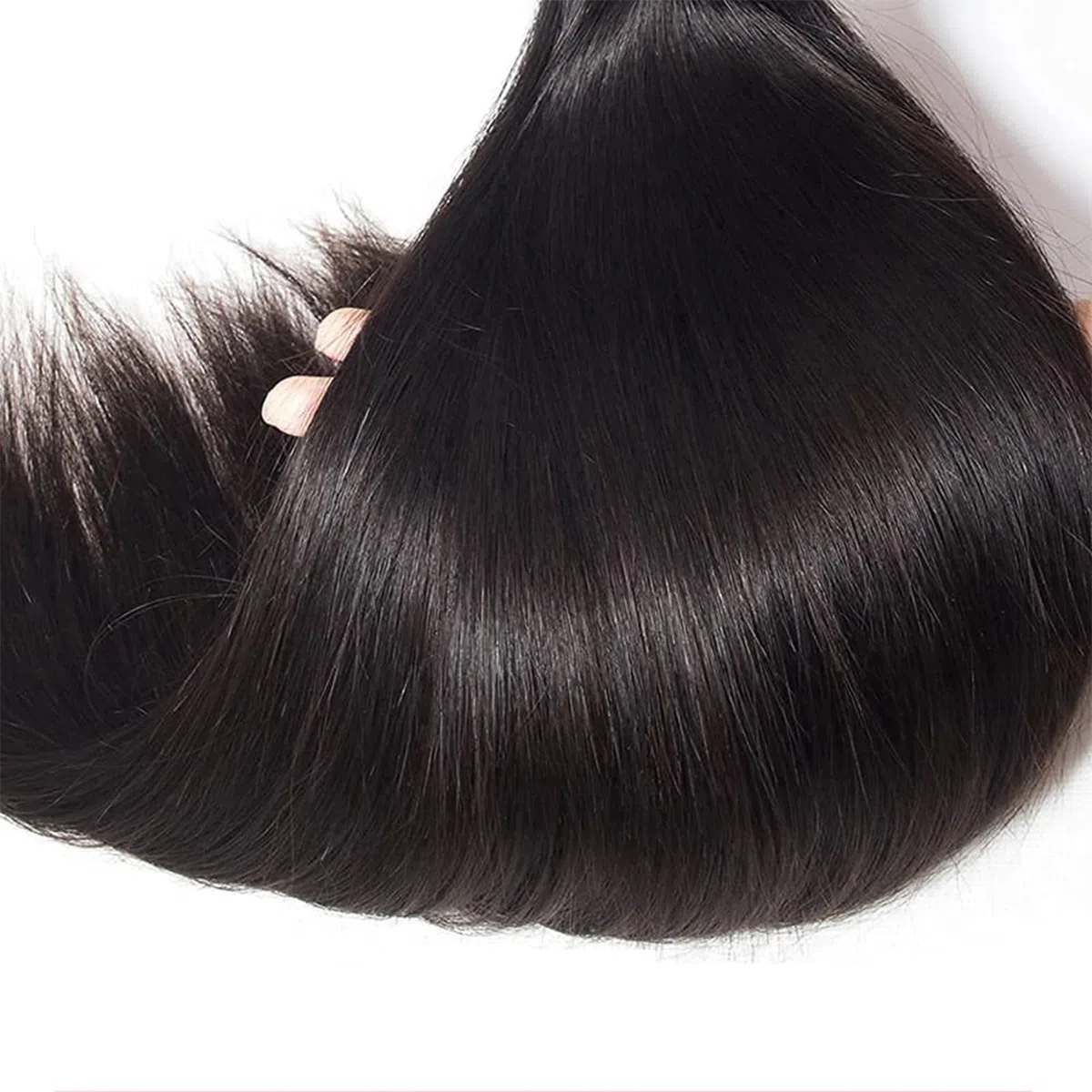 RICHAIR Paquetes de cabello humano liso, 2 paquetes, 16 pulgadas, 50g/paquete (100g en total), cabello humano brasileño 100% cabello virgen sin procesar Paquetes de tejido recto Cabello humano