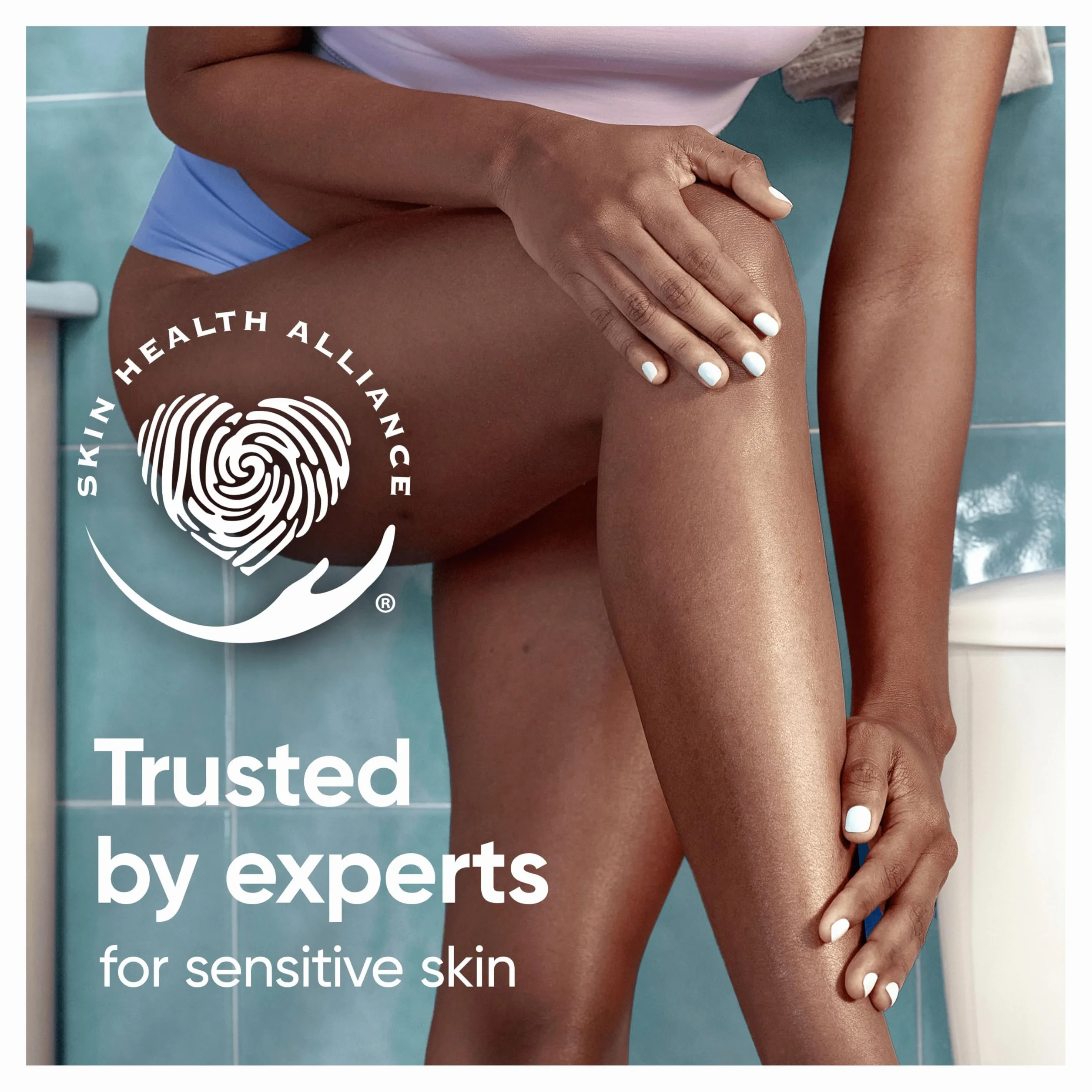 Gillette Venus Comfortglide Sensitive Maquinilla de Afeitar para Mujer, 1 Mango de Metal Y 6 Cuchillas de Recambio, Depilación Suave, Bandas Lubricantes con Aloe