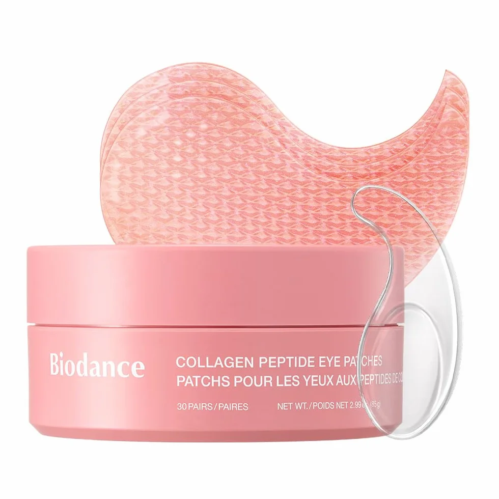 BIODANCE Parches de Ojos con Péptidos de Colágeno, Antiarrugas para Líneas de Expresión y Bolsas, Contorno de Ojos, Cuidado de la Piel Coreano (60 uds)