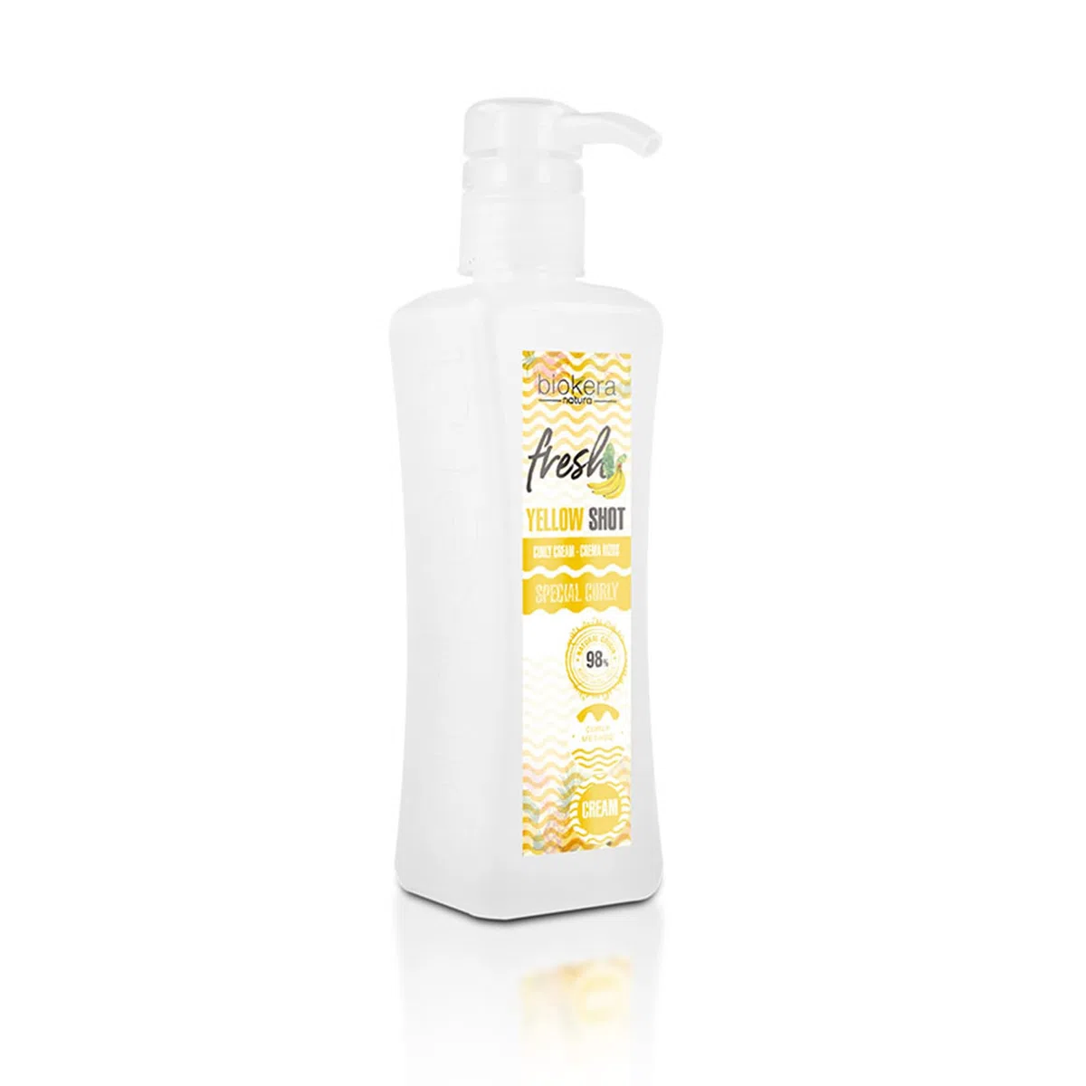 SALERM - Activador de Rizos en Crema - Curly Cream Yellow Shot - 300 ml - Biokera Fresh - Rizos Definidos - Hidratación Profunda del Cabello - Elimina el Encrespamiento - Sin Sulfatos ni Parabenos