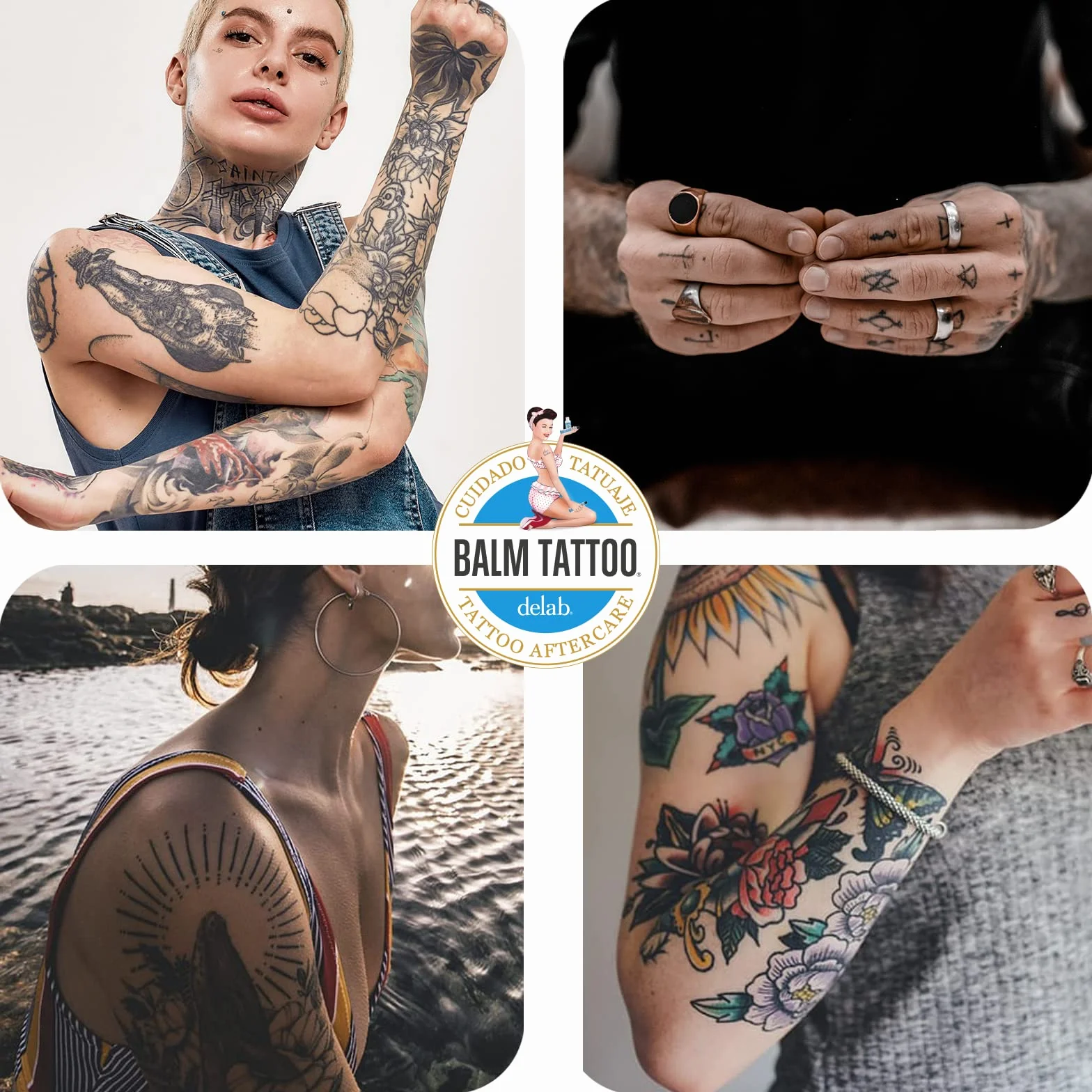 Balm Tattoo Original - Crema para Tatuajes de 100 g - Línea Aftercare de Absorción Rápida - Facilita la Cicatrización y Curación del Tatuaje - Favorece unos Resultados Nítidos