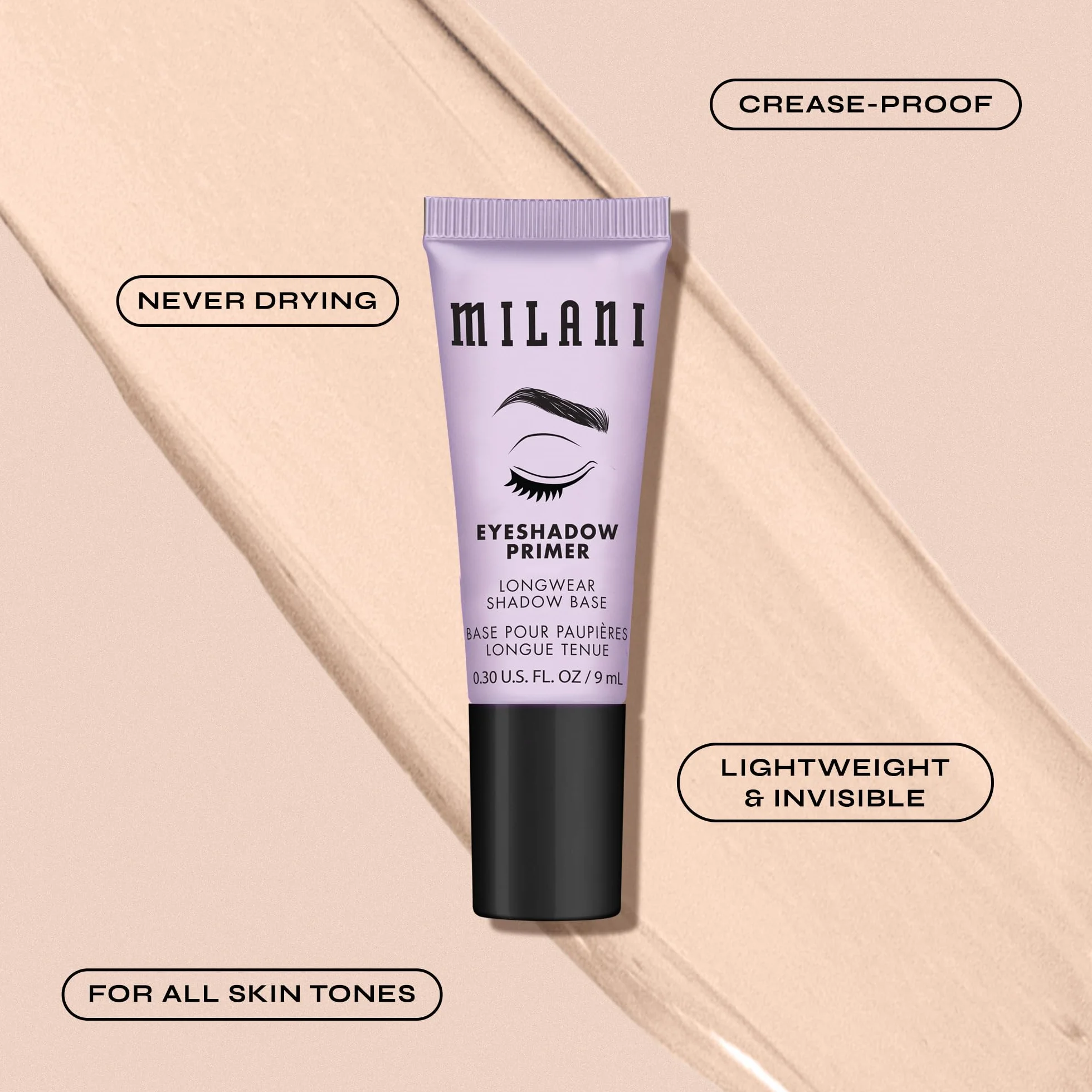Milani Eyeshadow Primer - color nude, 1er Pack (1 x 1 pieza)