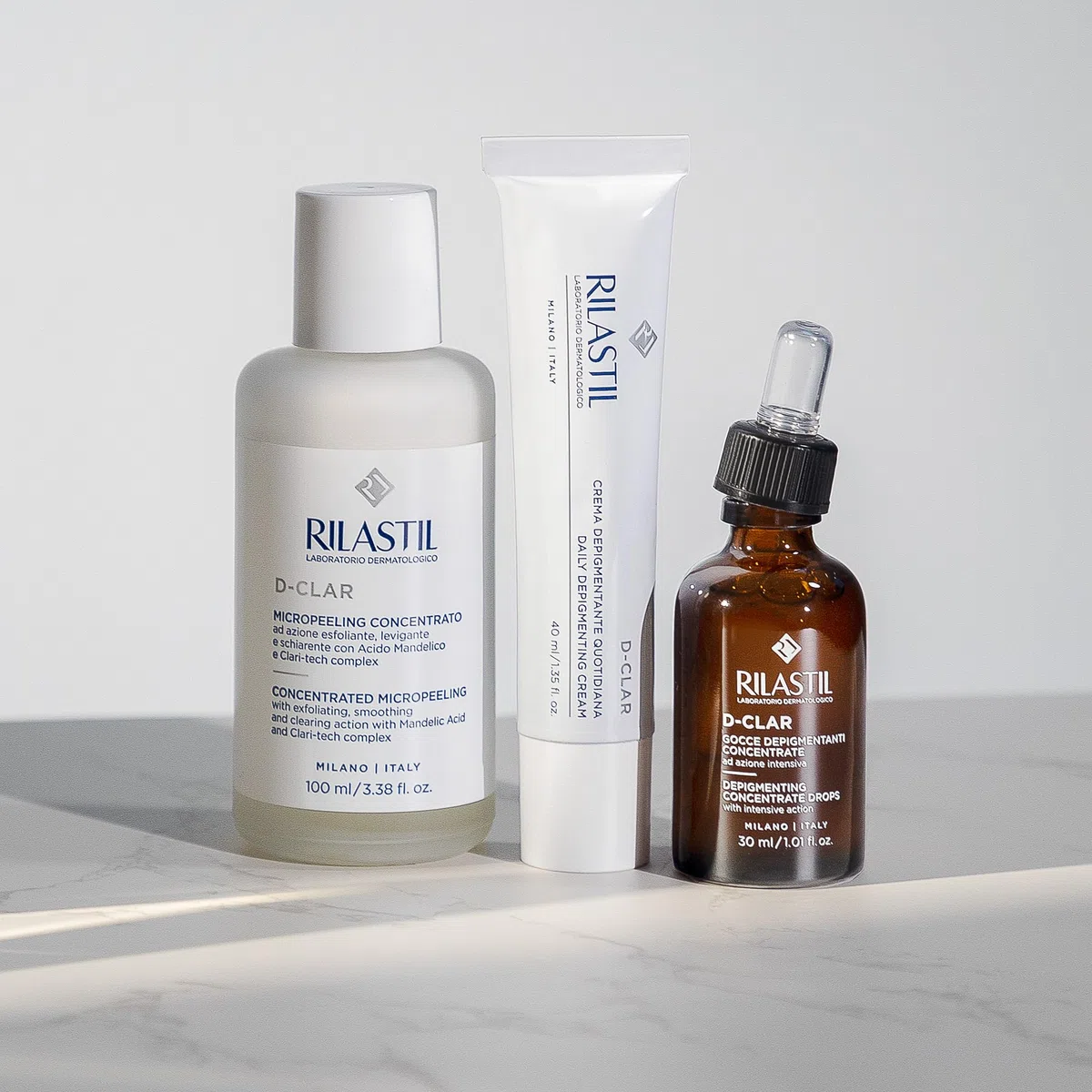 Rilastil D-Clar - Micropeeling Concentrado Facial, Exfoliante, Suavizante y Aclarante + Discos de Algodón - 100 ml, 100 mililitro, 1