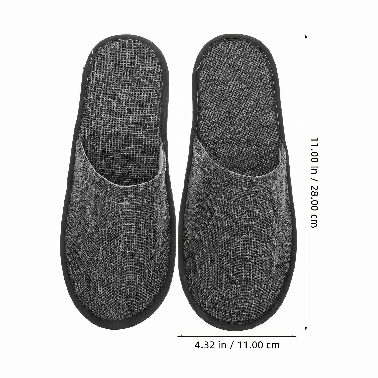 Healifty Pantuflas de spa desechables para hotel, cómodas, unisex, para viajes, bodas, fiestas nupciales, color gris, 20 unidades