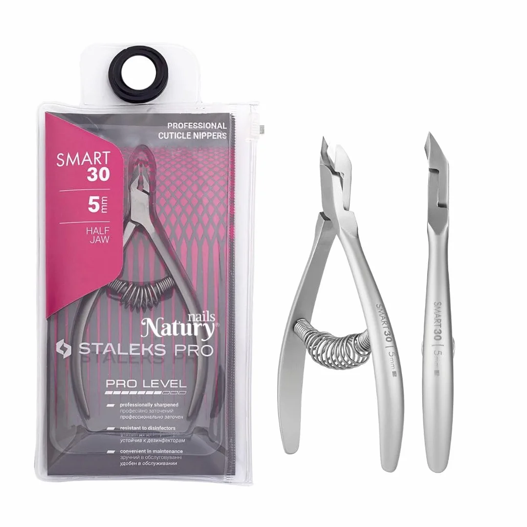 STALEKS PRO by Natury Nails Alicate profesional para cutículas 5 mm. Acero inoxidable (Smart 30-5mm)