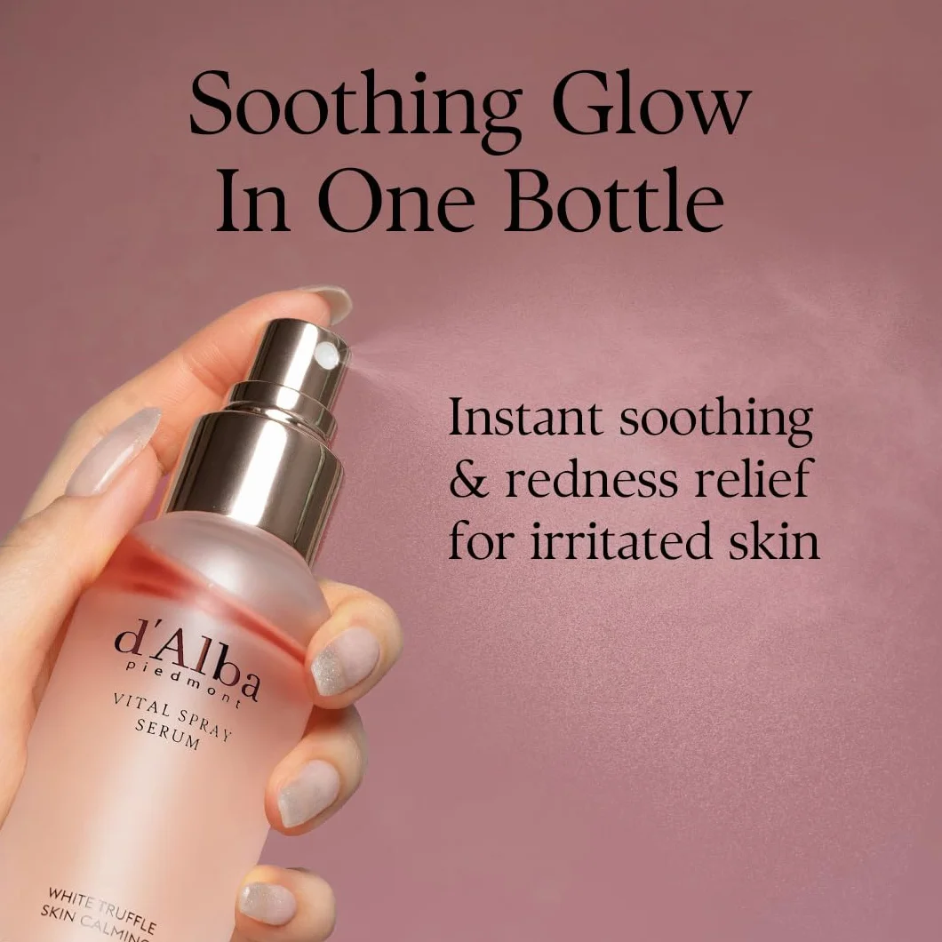 d'alba | Sérum en aerosol italiano con trufa blanca, vitalizante, brillante, hidratante y calmante, en aerosol facial, solución para pieles rojas y sensibles, Vital, skincare coreano