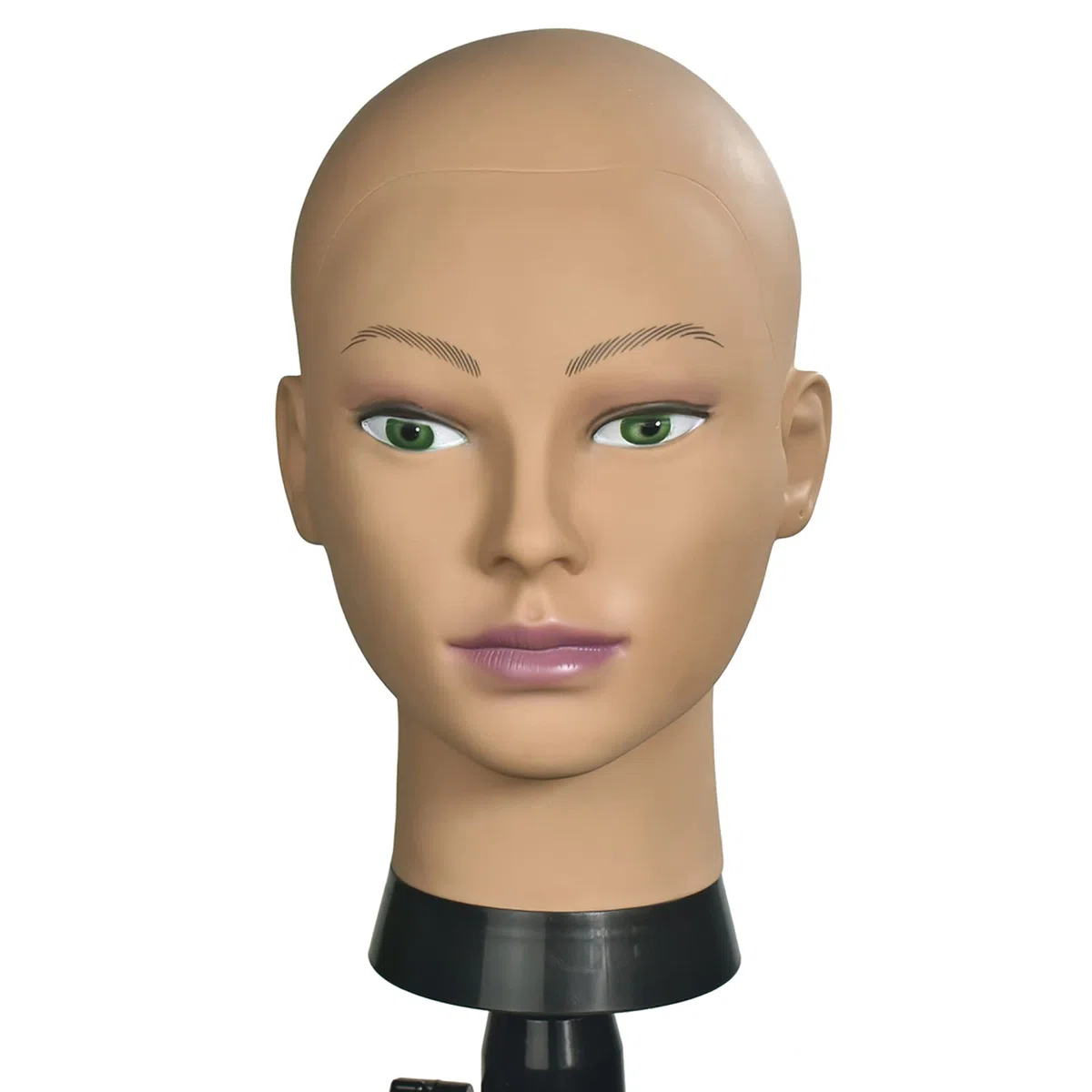 Cabeza de maniquí de entrenamiento femenino calvo para hacer pelucas y exhibición con abrazadera gratis