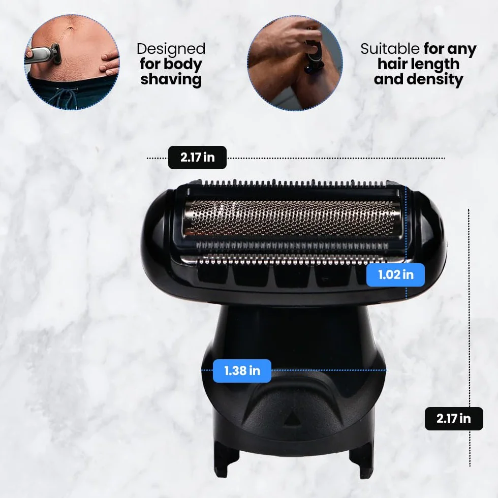 Anakel Home Repuesto Cabezal para Afeitadora Eléctrica Hombre 81634460 Compatible con Braun Afeitadora Corporal Multi Grooming MGK3080, 5515, 5541 y 5544