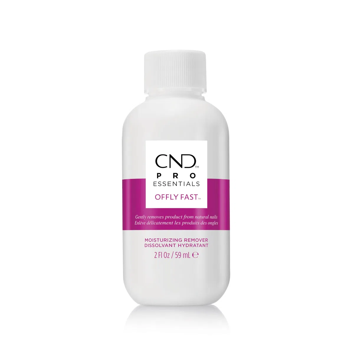 CND Offly Fast, Service Essentials Removedor de Esmalte Hidratante, Fórmula con Aceite de Macadamia y Vitamina E, Elimina SHELLAC y VINYLUX, 222ml