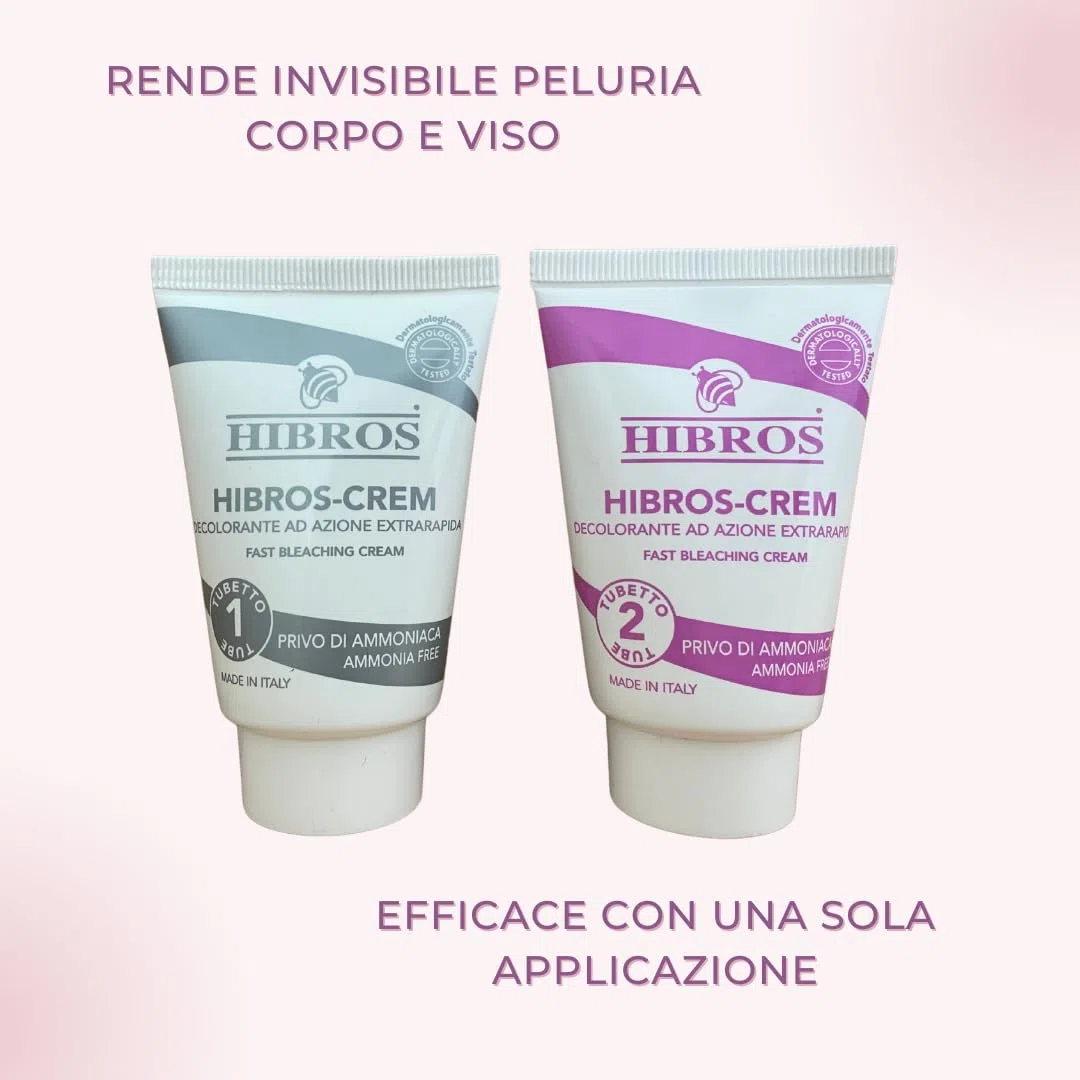 12 x Hibros Crema Decolorante sin amoniaco 2 tubos x 30 ml)