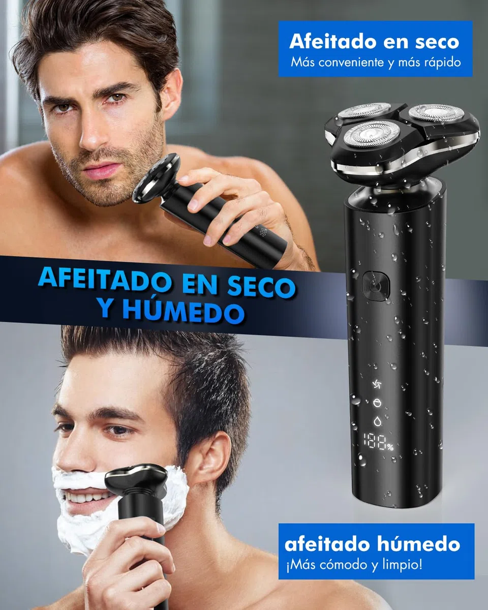 Afeitadora Eléctrica Hombre, 3D Afeitadora Eléctrica Hombre, Máquina de Afeitar Barba