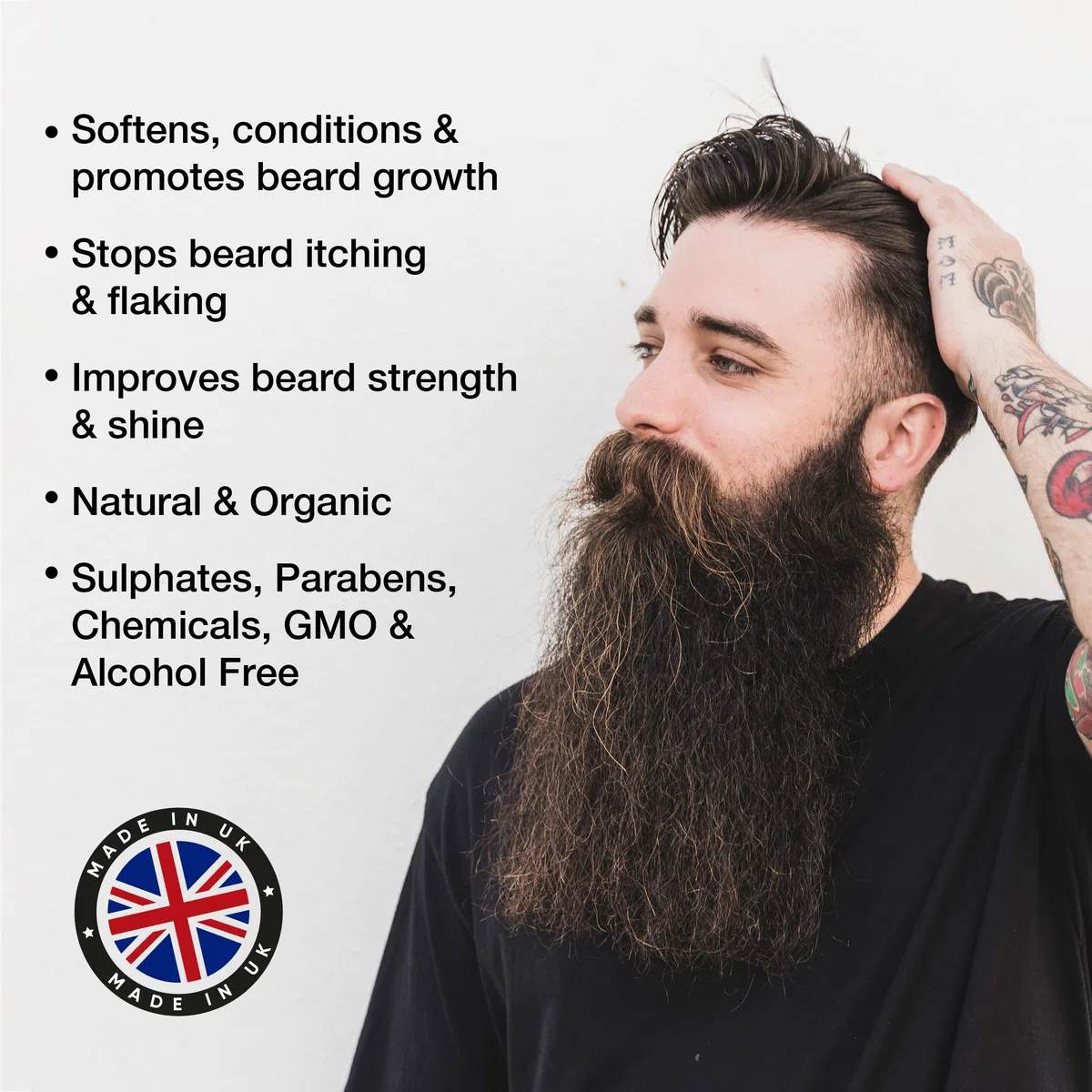 Bálsamo Barba Premium | Mountain Woodsman (Montaña Leñador) | Beard Club | Los Mejores Barba de Loción Suavizante| 100% Naturales y Orgánicos | Excelente Para el Cuidado del Cabello y el Crecimiento