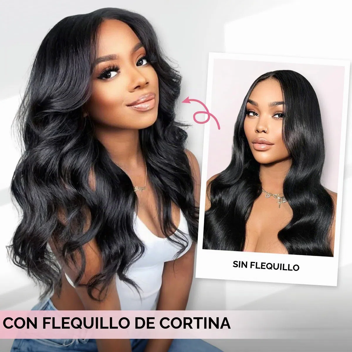 Peluca de pelo humano con flequillo, peluca de pelo humano, ondulado, 6 x 6 cm, corte previo, encaje frontal, relájate para usar, sin pegamento, cabello humano para mujeres negras, 200 % densidad