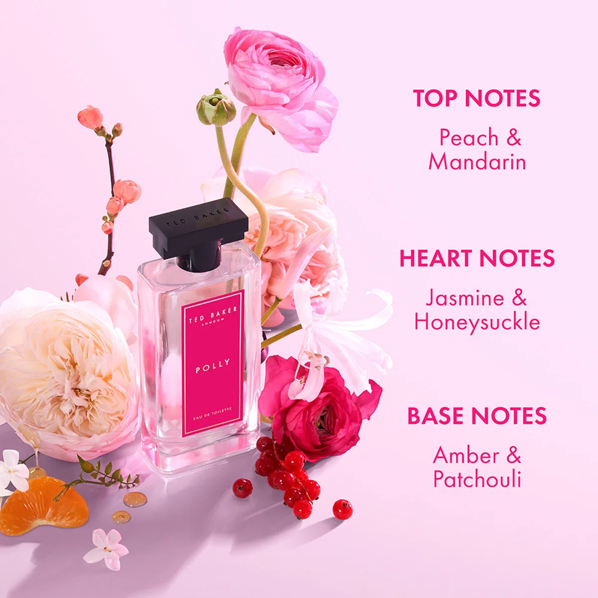 Ted Baker Set de regalo para bolso de mano Miniatures para mujer, 3 Eau de Toilettes de 15 ml de Elodie, Polly y Kasia, miniaturas afrutadas, florales y ambaradas en un estuche de lujo.