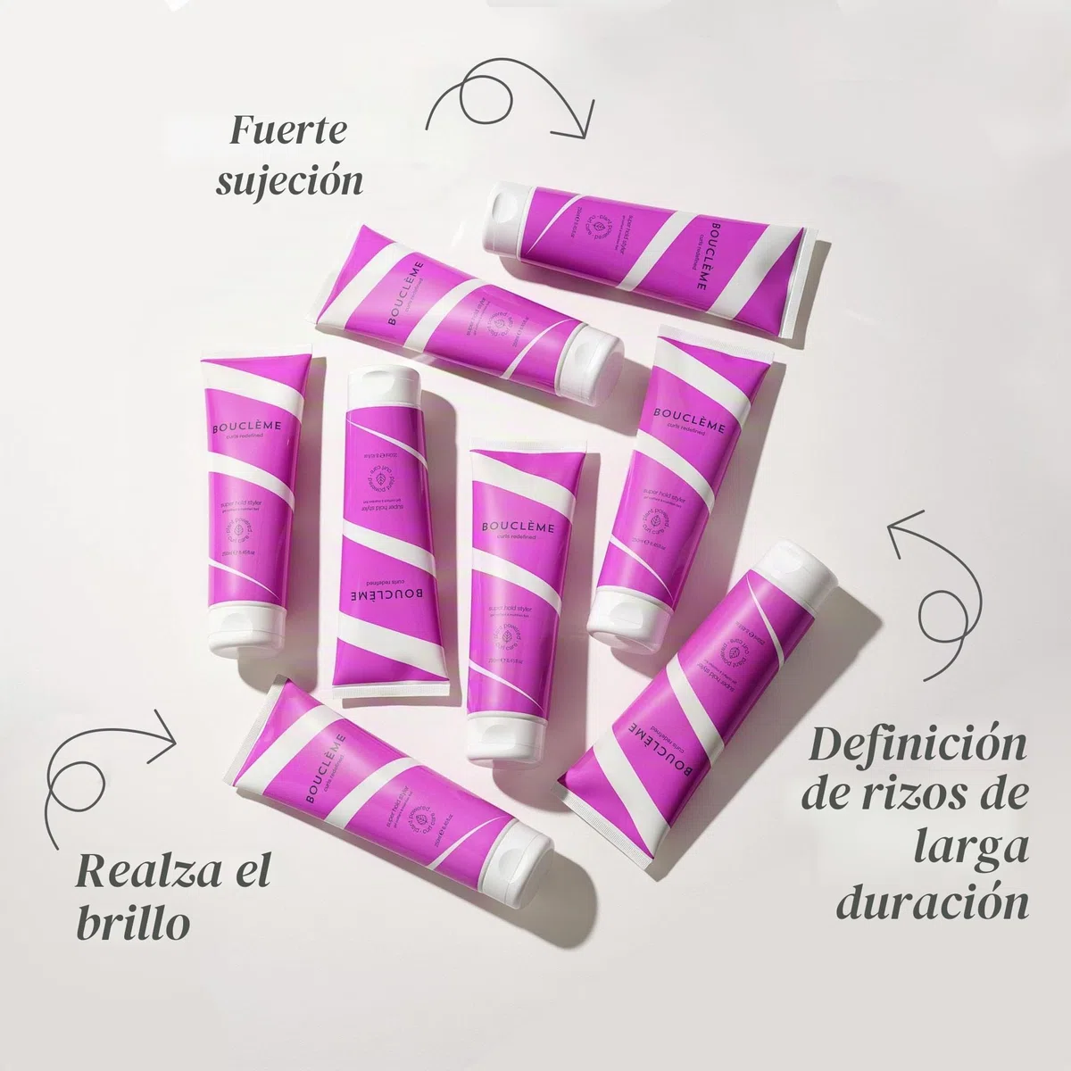 Bouclème - Super Hold Styler - Gel para peinar el cabello que mejora los rizos, 99% de ingredientes derivados naturalmente y vegano, 300 ml