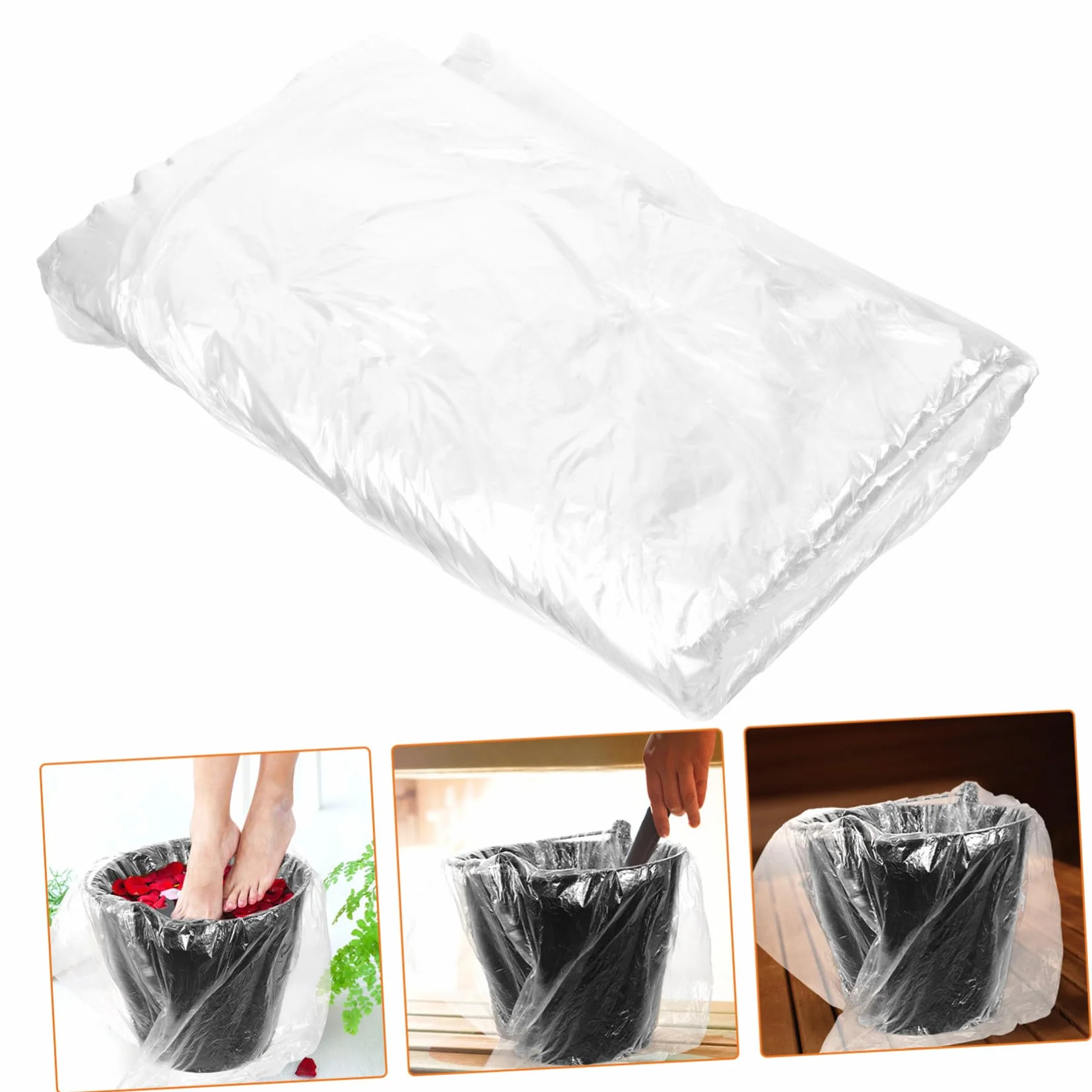 80 bolsas desechables para baño de pies, impermeables, para spa, bandeja para pies, práctica pedicura, Reutilizable, para salón y hogar, ligera, transpirable, sin esfuerzo de instalación