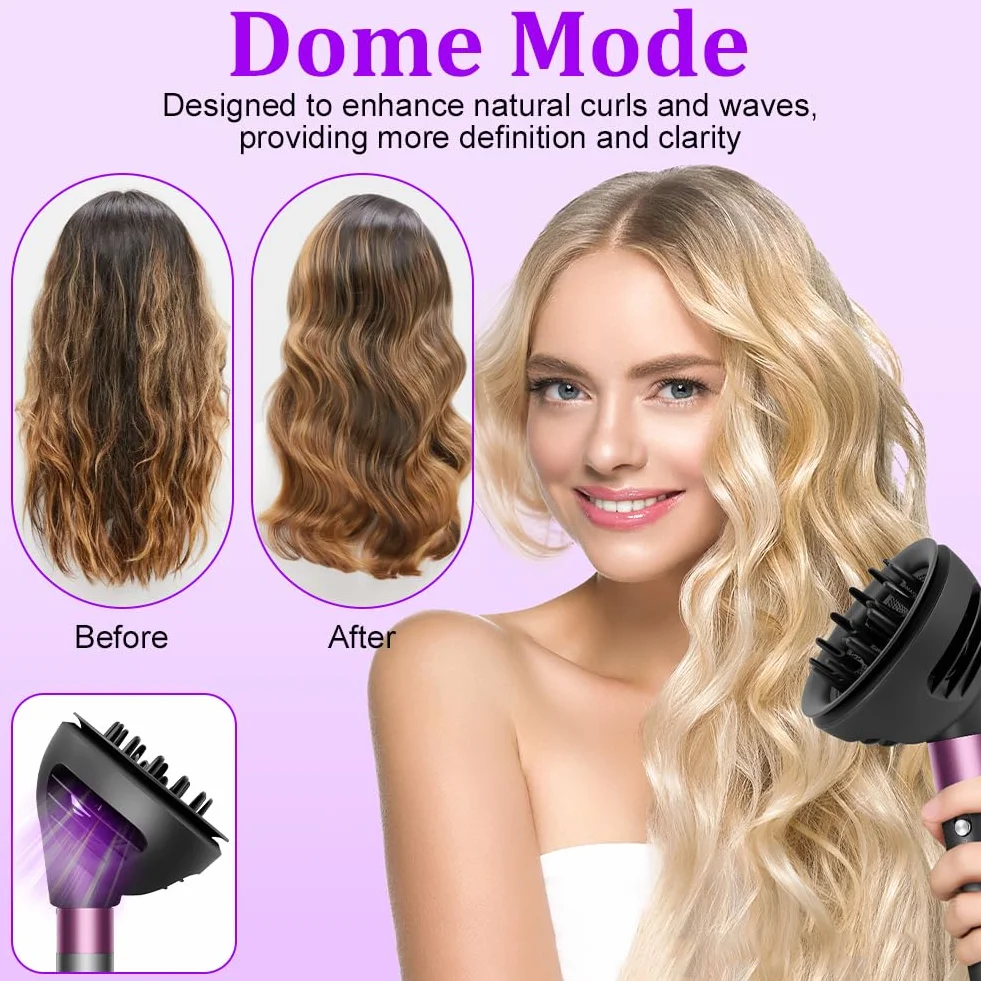 Difusor Pelo Rizado para Dyson Airwrap HS01 HS05 HS08, Difusor Airwrap para Dyson Airwrap, convertible para Dyson Airwrap Styler en Secador de Pelo, para Pelo Rizado U Ondulado, Negro