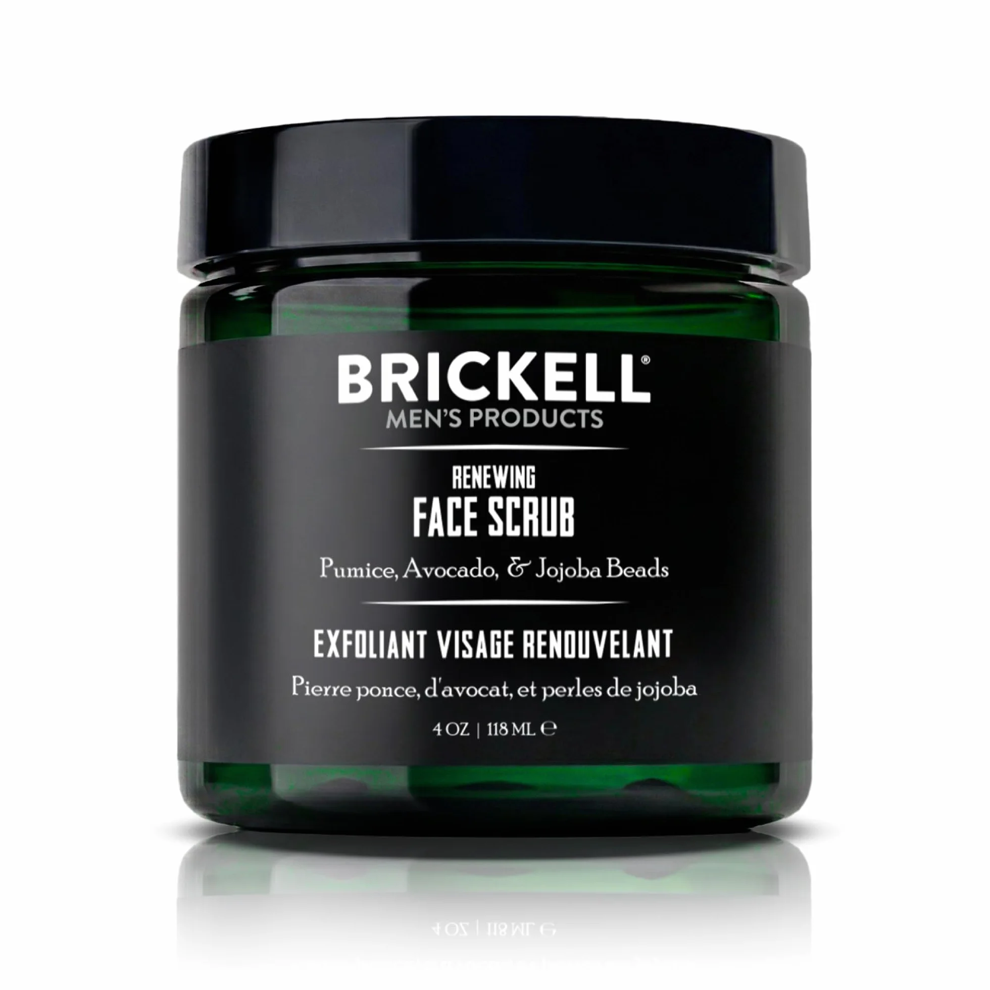 Brickell Men’s Exfoliante Facial Renovador, Exfoliante Facial Exfoliante Profundo Natural y Orgánico, 118ml