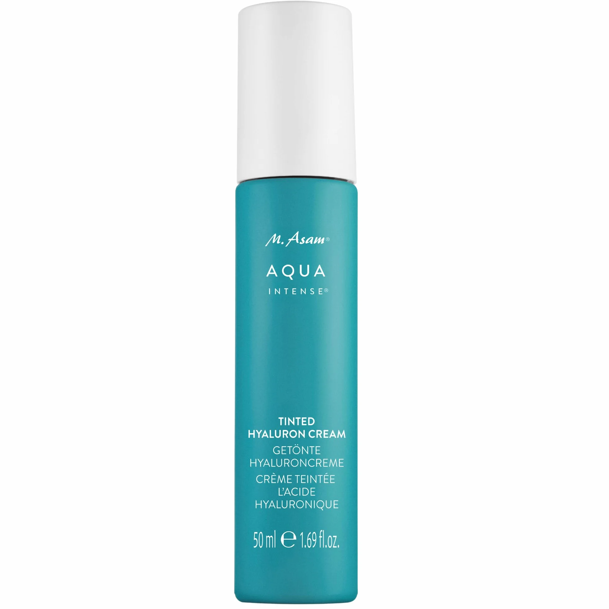 M. Asam Aqua Intense Tinted Hyaluron Cream (50 ml) – Crema de día teñida con hialurón, oculta el enrojecimiento e hidrata, se adapta al tono de la piel, ligera opacidad para todos los tipos de piel