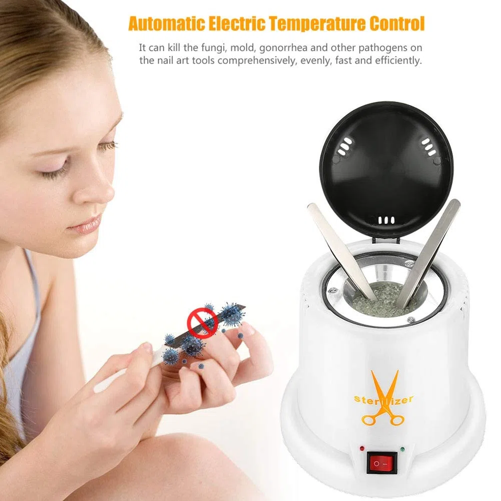 UñA Esterilizador, Esterilizador Profesional al Cuarzo para SalóN de Belleza Manicure PeluqueríA Estudio y en Casa, Alta Temperatura Inteligente, Manicura y Pedicura(EU)