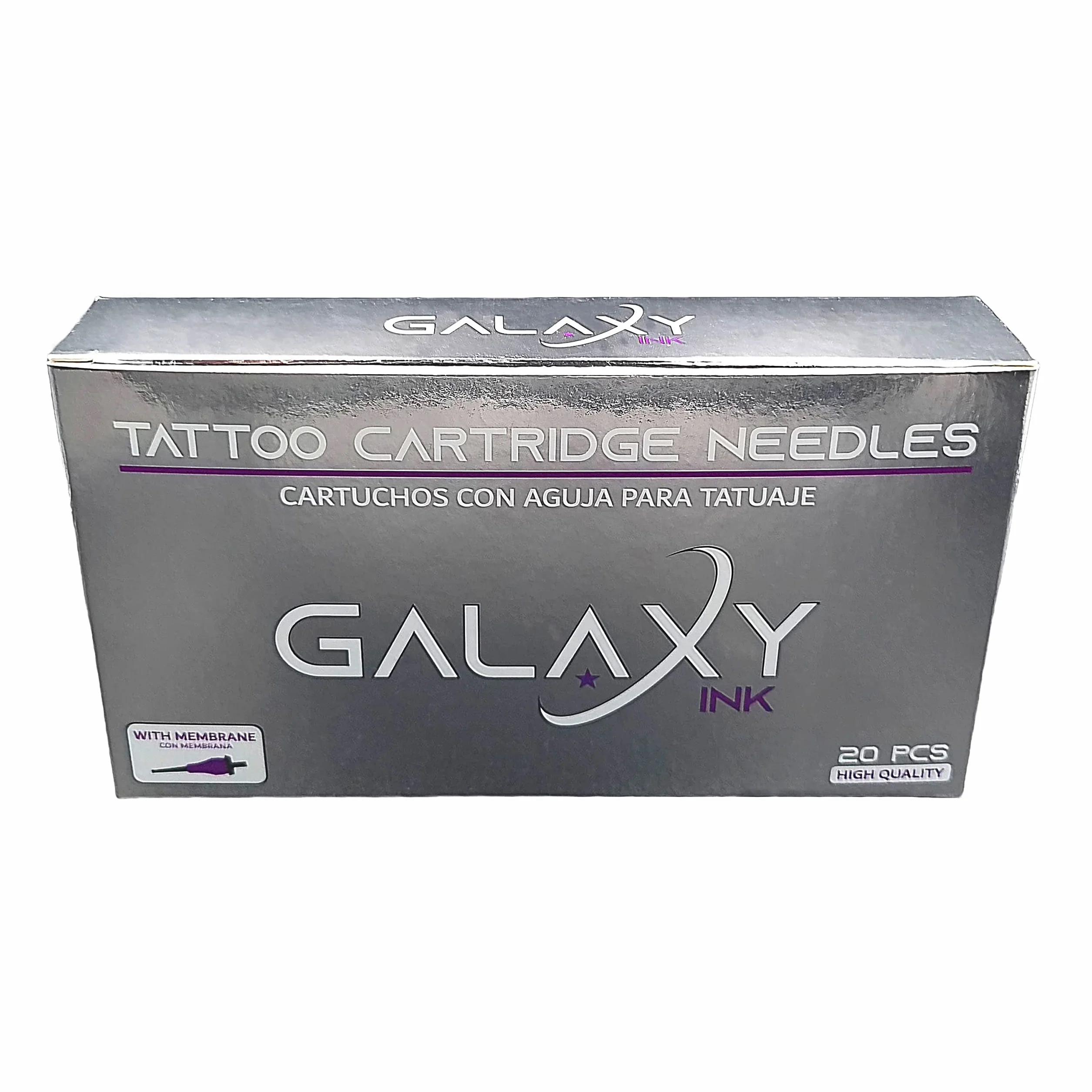 GALAXY INK - Cartucho 3 ROUND LINER (0.30mm) para tatuaje - Caja 20 unidades