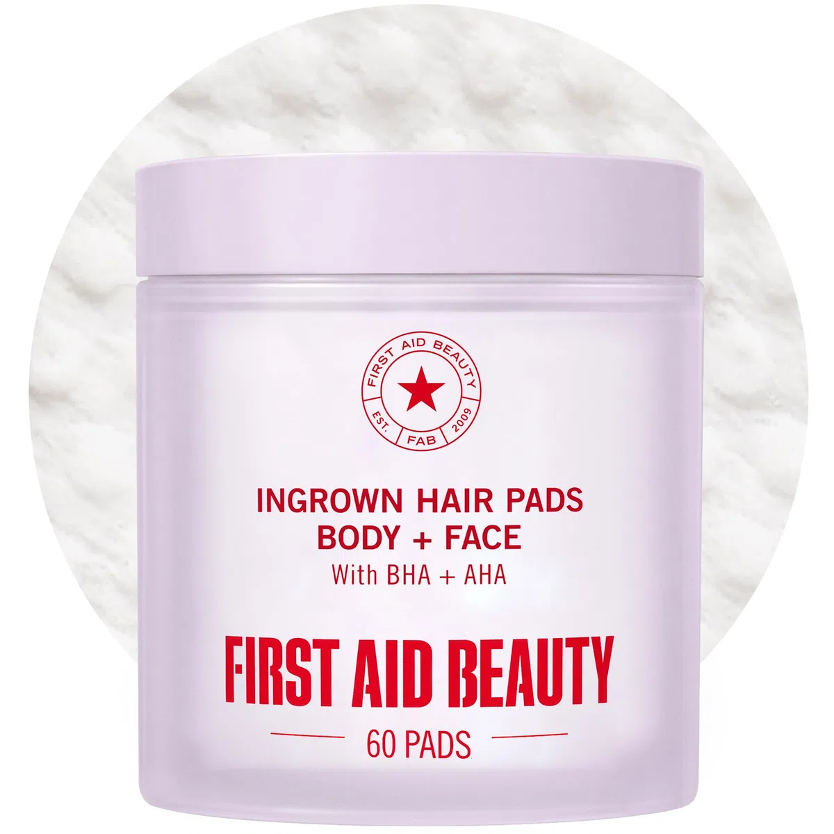 First Aid Beauty - Almohadillas de piel con BHA y AHA para el tratamiento diario, alivia las quemaduras de afeitar, previene el vello encarnado y alivia la irritación, 60 almohadillas