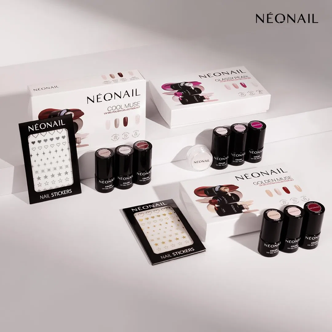 NÉONAIL Glassy Pearl ​Collection Set​ - Pintauñas Semipermanentes - Glassy Pearl Effect - Esmaltes Semipermanentes Para Uñas - Kit Manicura Semipermanente - Polvo Uñas Efecto Perlado - Efecto Glaseado