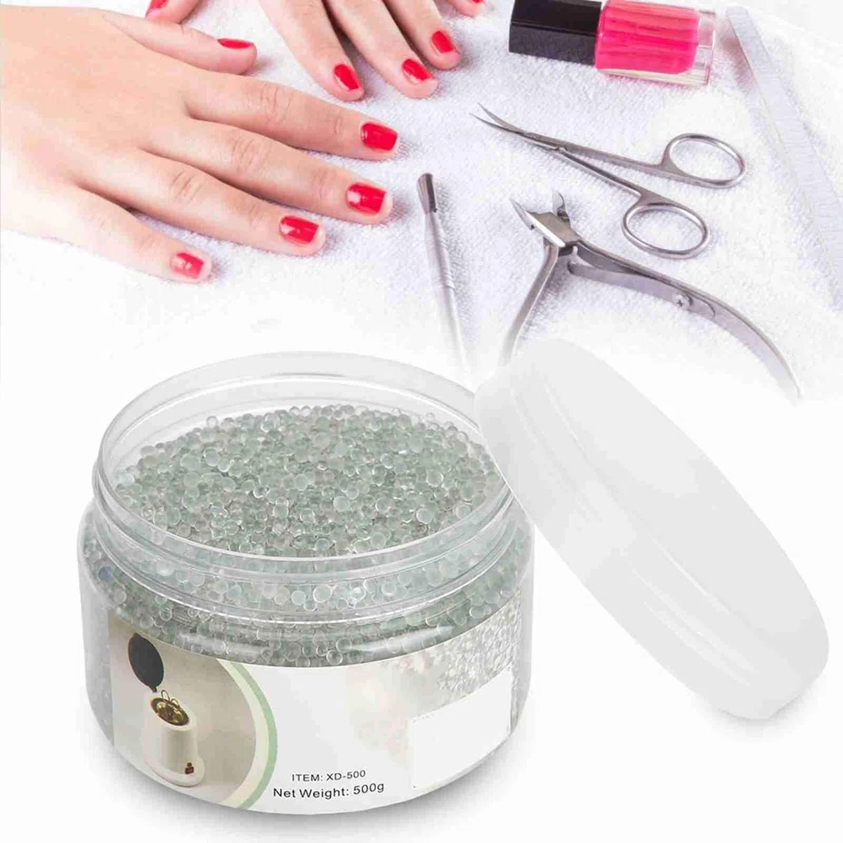 Bolas de vidrio de de cuarzo transparente de 500 g para caja de esterilizador de uñas de alta temperatura Cuentas de de sílice