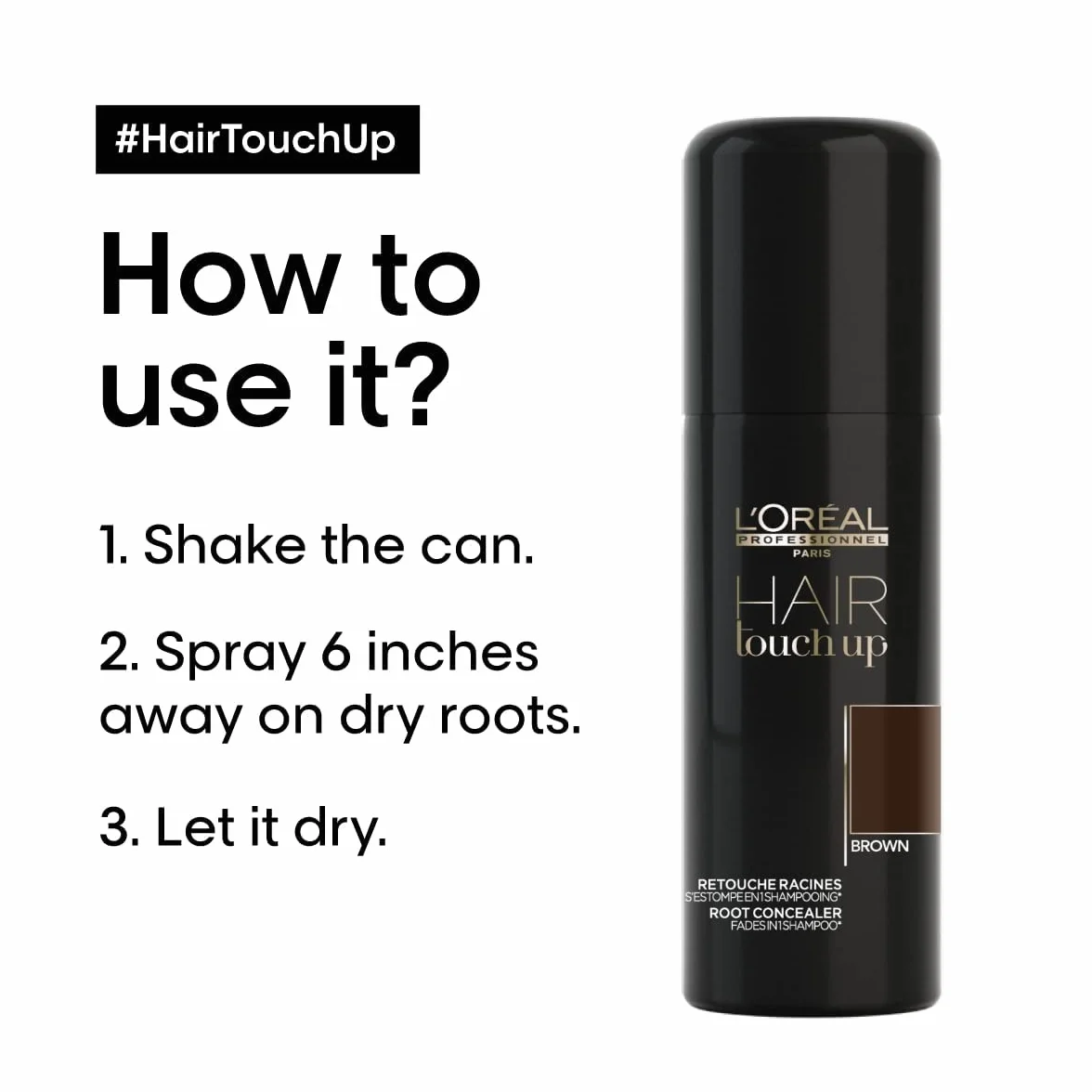 L'Oreal Professionnel Coloración Hair Touch Up Brown 75 ml
