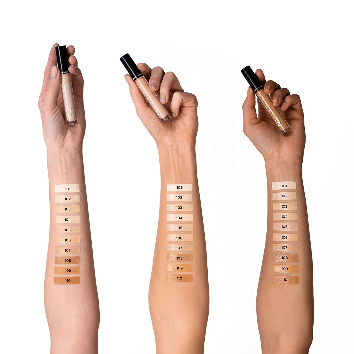 Inglot All Covered Under Eye Concealer, diseñado para la piel sensible bajo los ojos, fórmula impermeable y sedosa, 4,2 ml: 101