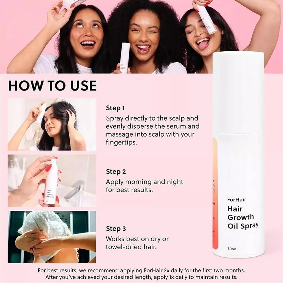 Aceite en spray para el crecimiento del cabello, esencia natural anticaída, refrescante y no graso, previene la caída del cabello, apto para cuero cabelludo seco.
