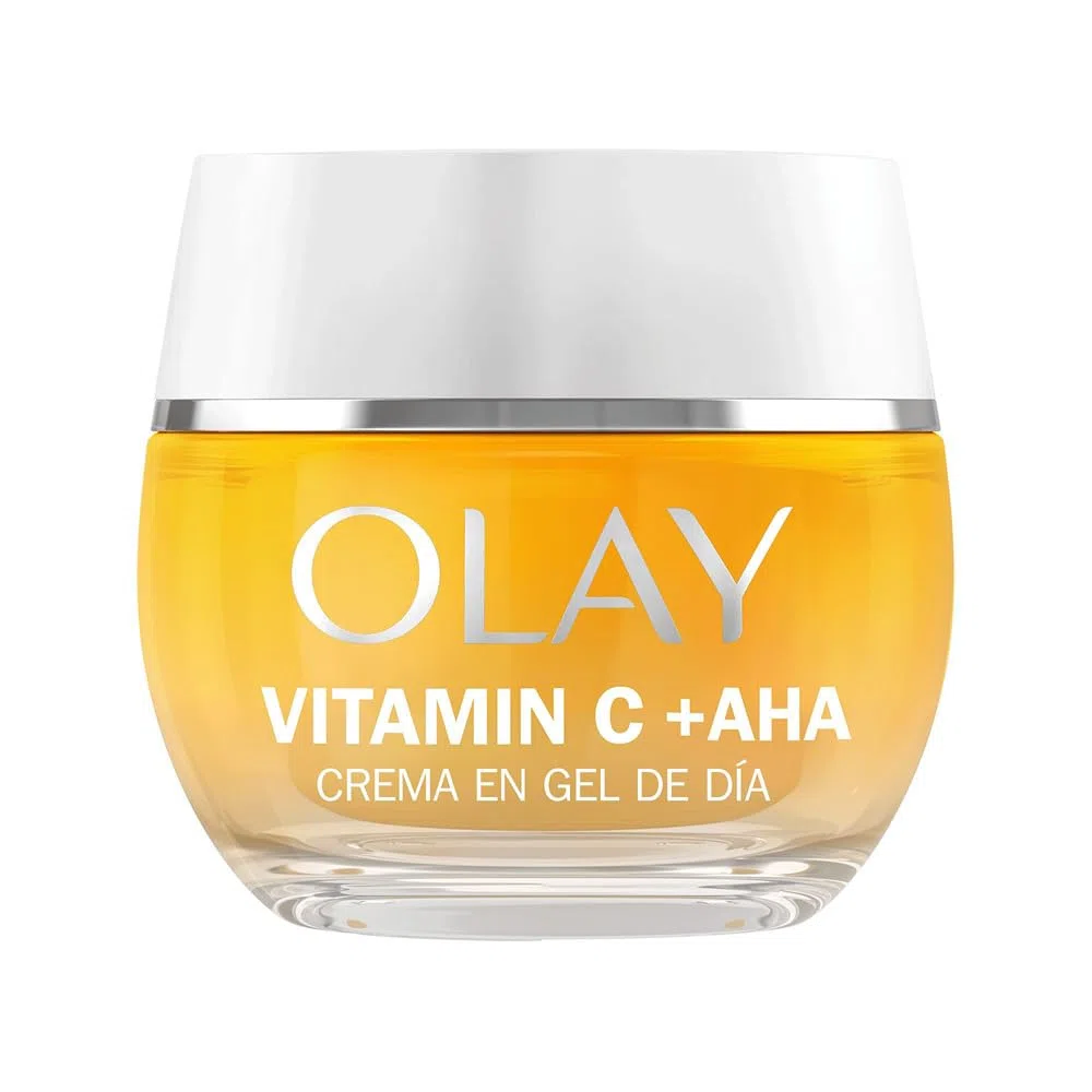 Olay Vitamin C +AHA Crema Facial De Día. Gel Hidratante, Iluminador y Antimanchas Con Vitamina C, AHA, Niacinamida Antiedad y Vitamina E. Unifica E Hidrata. No Graso, No Pegajoso. 50ml