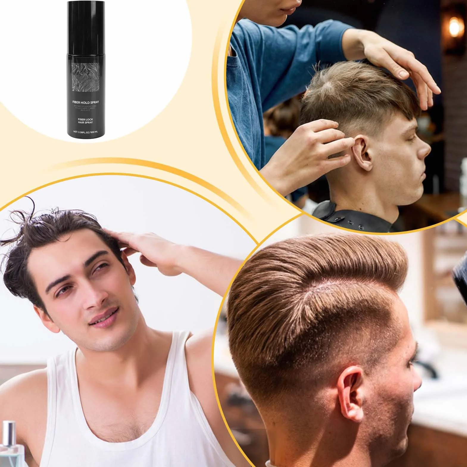 Espray para espesar el cabello (100 ml) para añadir volumen y plenitud, más firme para el cabello con fibras, de secado rápido, niebla espesante para barba calvicie, fijación de peinados