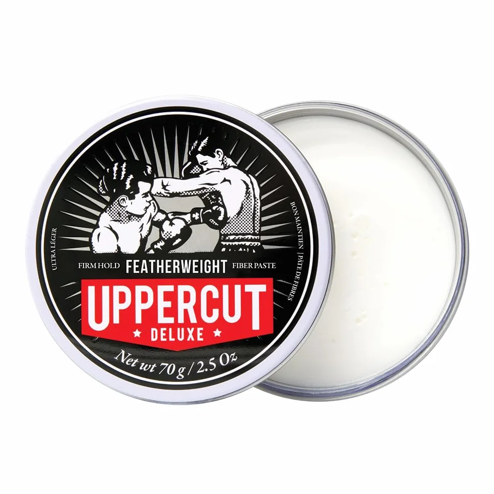 UPPERCUT DELUXE Featherweight Hair Styling Paste, Professional Water-based Styling Product For Men With A Low Shine And Firm Hold G, Clear, Fresh Lemongrass, 70 Gramo
