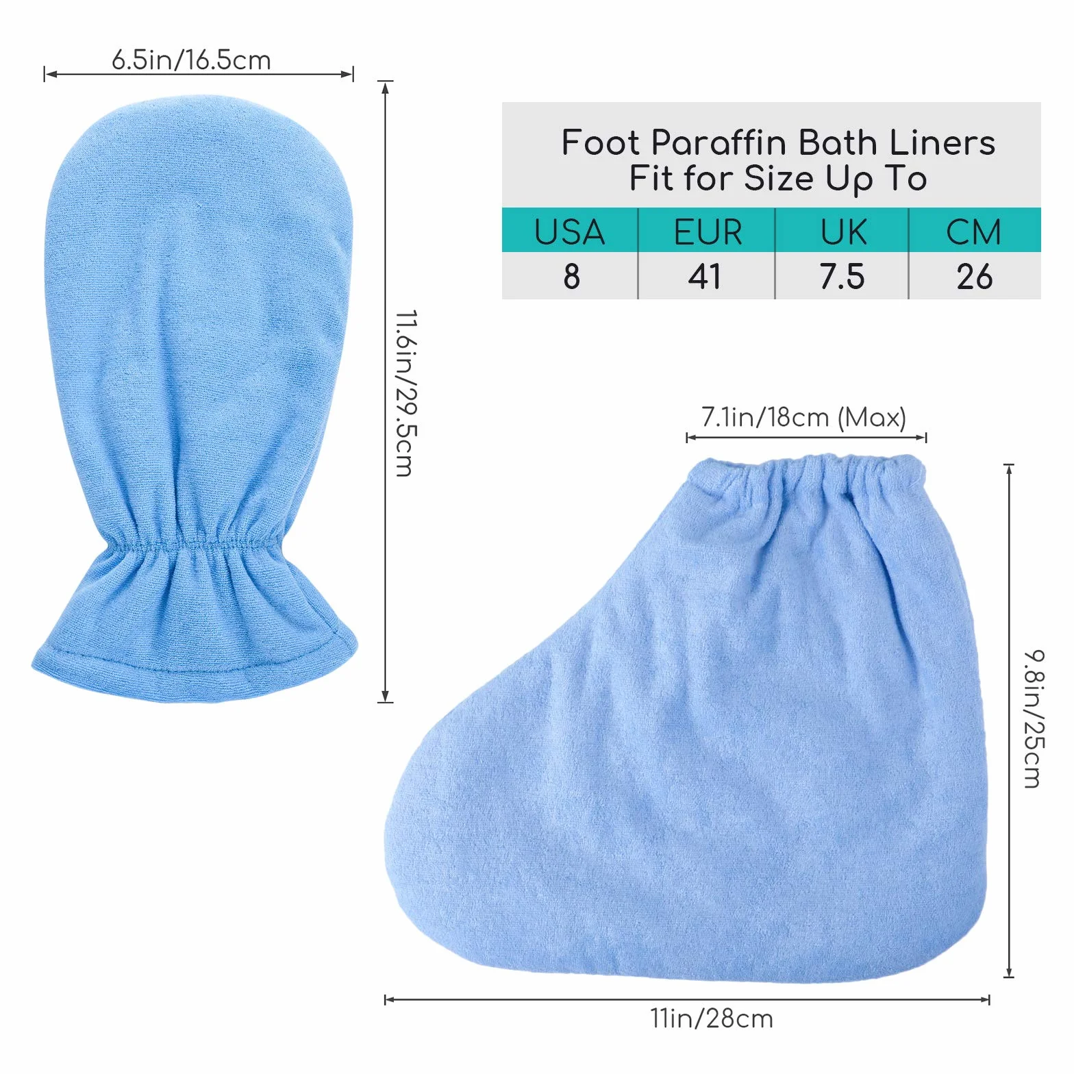 Guantes y botines de cera de parafina, guantes de cuidado de baño de cera Segbeauty, guantes protectores de algodón de felpa cozies para terapia de calor, tratamiento de spa, bronceado