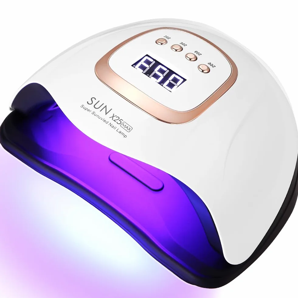 Lámpara de Uñas UV LED, 380W 81 Lámparas Profesional Lámpara Secadora de Uñas Rápido, Curado de Esmalte de Gel con 4 Temporizador y Pantalla LCD Para Manicura/Pedicura Nail Art en el Hogar