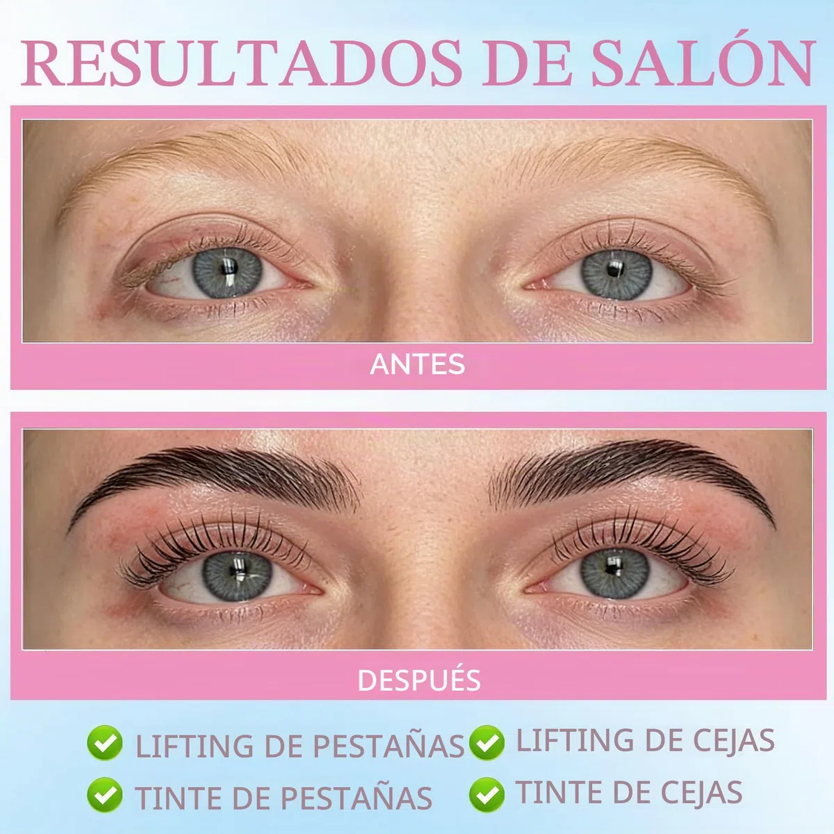 Lifting Pestañas Kit, Lash Lift Kit y Tinte Pestañas, Kit 2 en 1 de Lifting Pestañas para Salón en Casa, Diseño Tubular, 6 Almohadillas para Todas las Formas de Ojos
