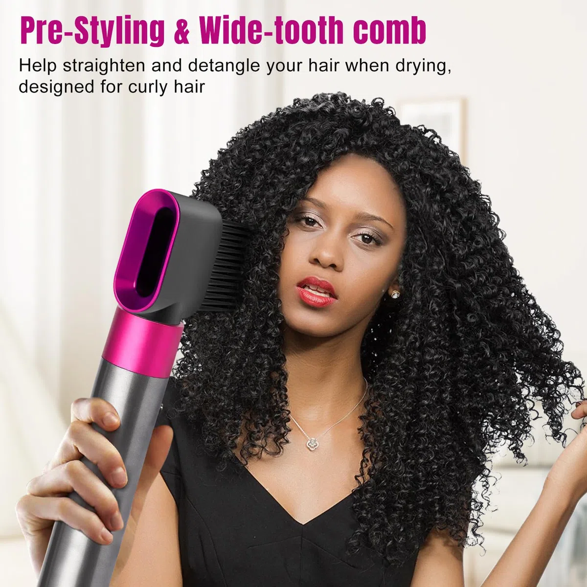 Boquilla de fijación para secadora con peine para Dyson Airwrap Styler HS01 HS05, accesorios para peinar el cabello