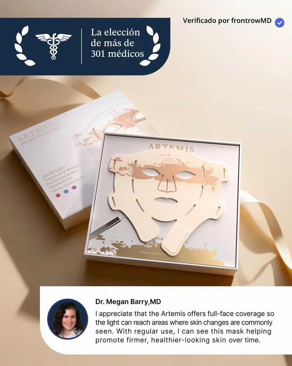 Mascarilla facial suave con luz LED RENPHO, mascarilla facial de silicona, 324 LED de cobertura facial completa y 3 modos de luz, mamás y esposas, para mujeres recargable para viajes 2026