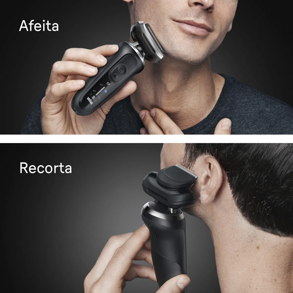 Braun Series 7 Afeitadora Eléctrica Hombre, 72-N1200SI, Negro - Máquina De Afeitar Barba Resistente al Agua, 3 Modos de Afeitado, Recargable, 60 Min De Uso, Recortadora De Precisión, Estuche De Viaje