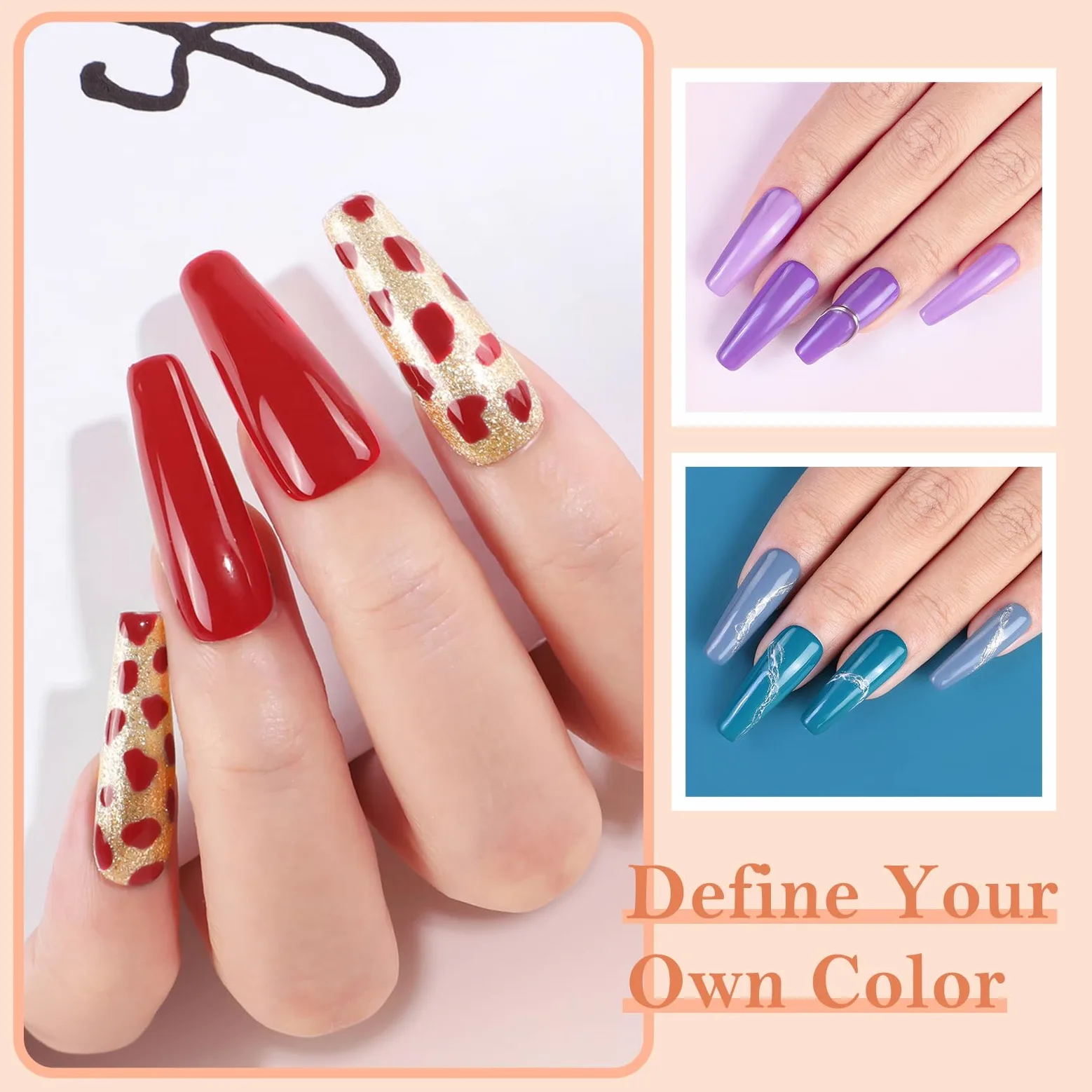 COSCELIA Kit Uñas Semipermanentes con Lámpara,15 Colores Esmaltes Semipermanentes y 3 Colores Extensión de Uñas con Base Coat Top Coat Glitter Coat Kit Uñas De Gel Completo Set Manicura