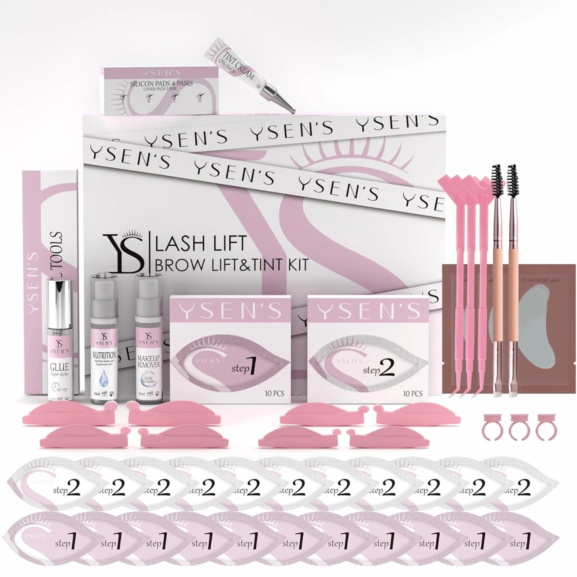lifting pestañas kit profesional, laminación de cejas y set de tintado (negro), juego de elevación de cejas, profesional completo, dura 6-8 semanas, caja de regalo de gran tamaño